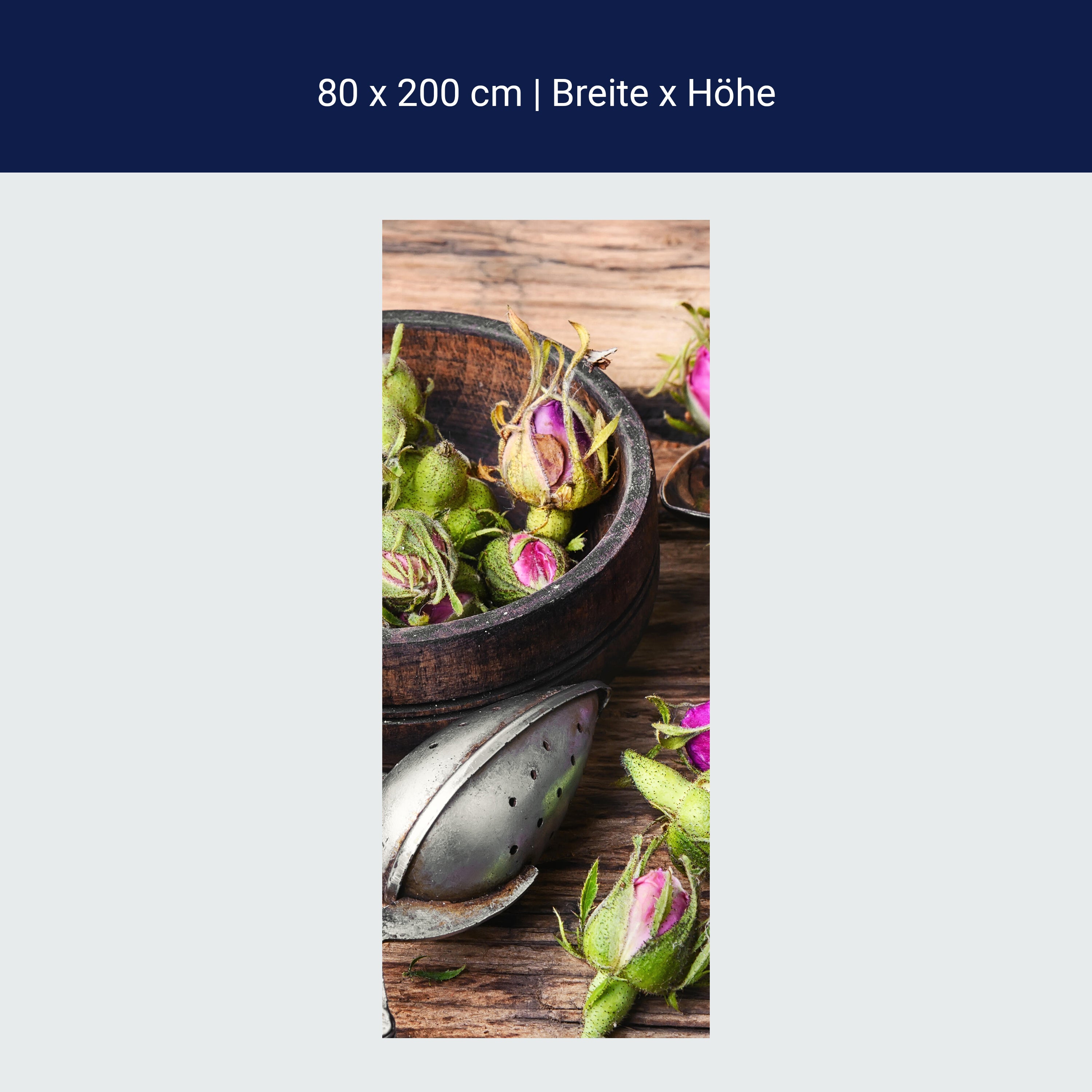 Türtapete Teesieb und Rosenknospen M0851 Türtapete Teesieb und Rosenknospen M0851