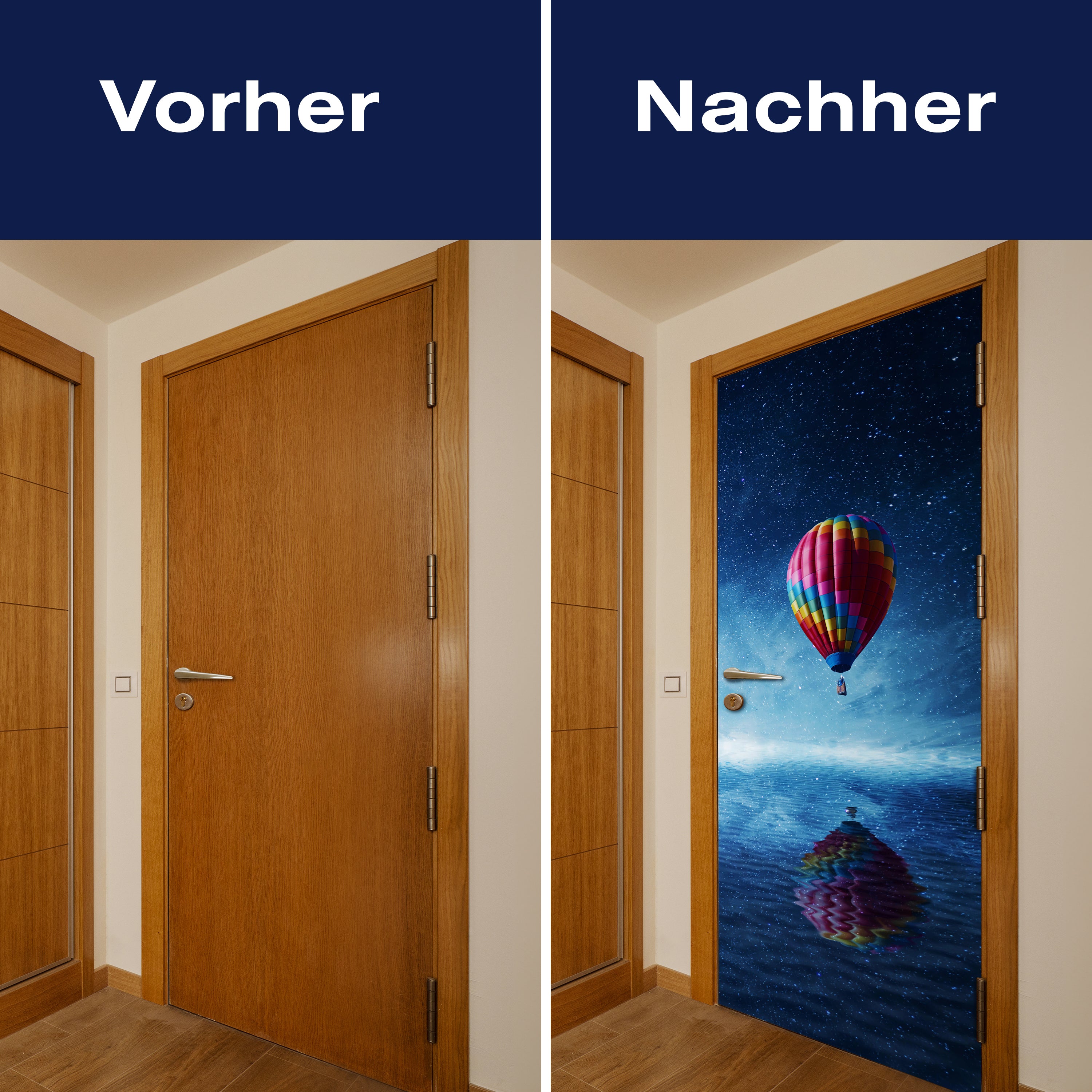 Türtapete Heißluftballon fliegt über ein dunkelblaues Meer M0857 - Bild 10 Türtapete Heißluftballon fliegt über ein dunkelblaues Meer M0857 - Bild 10