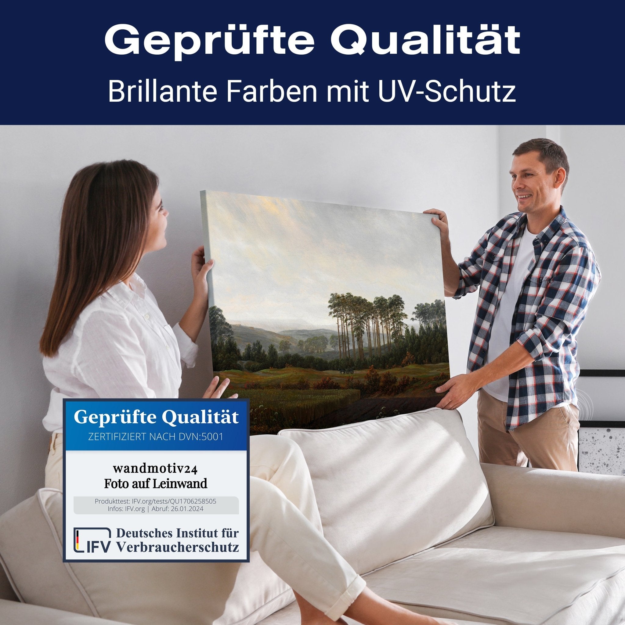 Leinwandbild Baumgruppe Caspar David Friedrich M0858 kaufen - Bild 4 Leinwandbild Baumgruppe Caspar David Friedrich M0858 kaufen - Bild 4