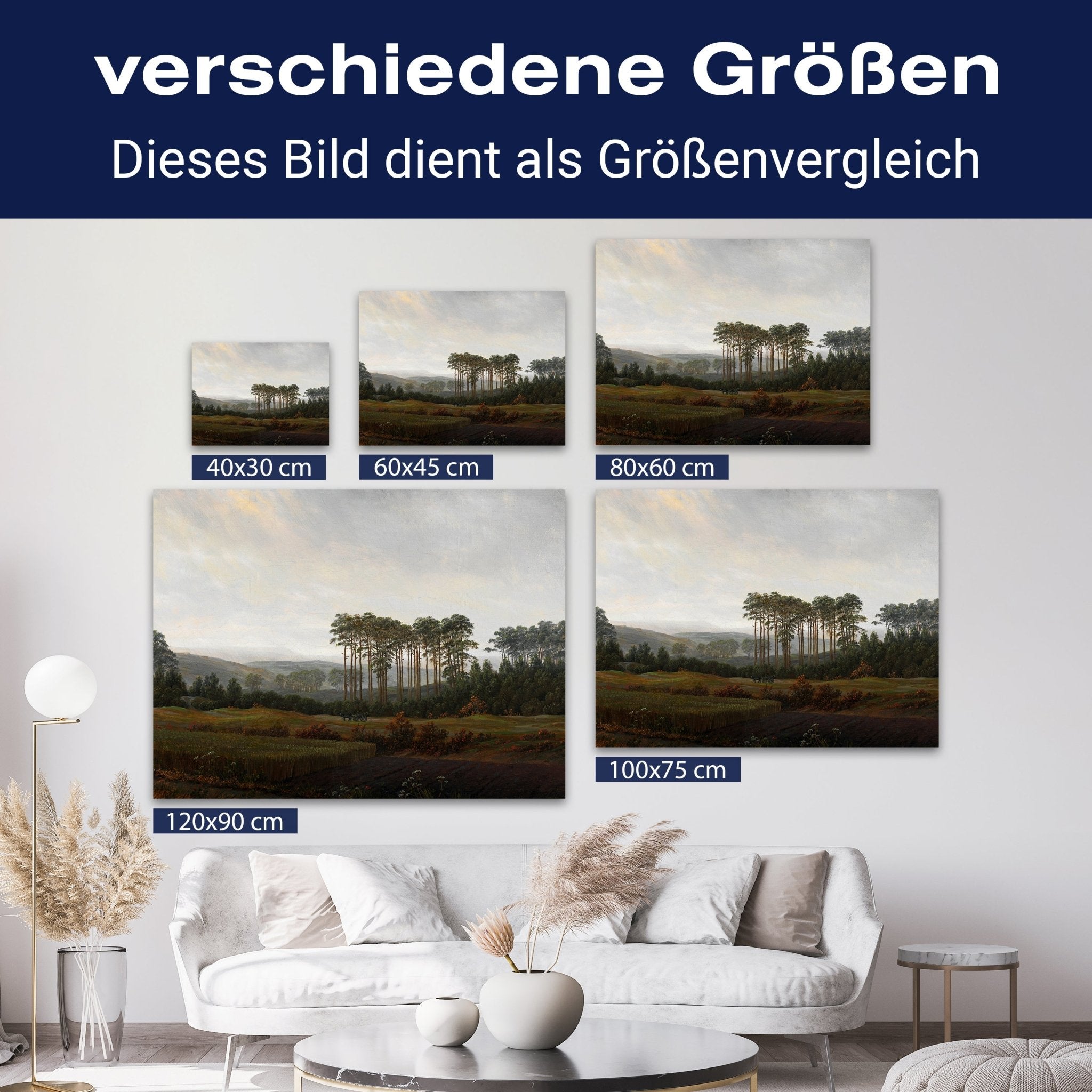 Leinwandbild Baumgruppe Caspar David Friedrich M0858 kaufen - Bild 8 Leinwandbild Baumgruppe Caspar David Friedrich M0858 kaufen - Bild 8