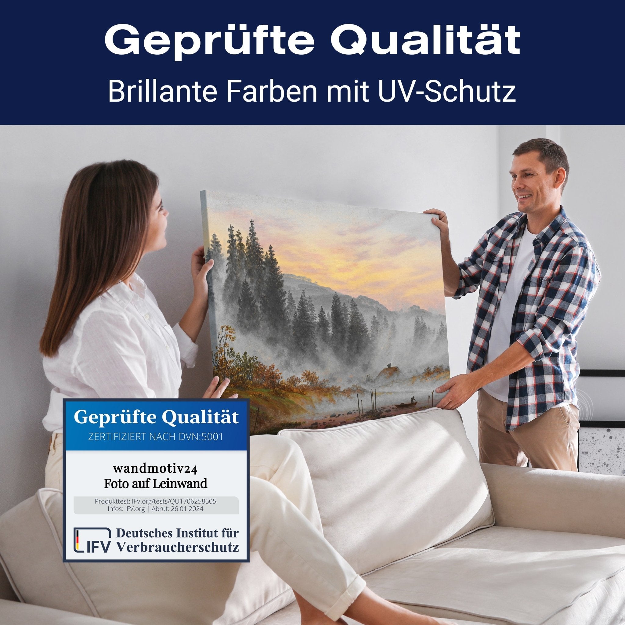 Leinwandbild Morgen Caspar David Friedrich M0859 kaufen - Bild 4 Leinwandbild Morgen Caspar David Friedrich M0859 kaufen - Bild 4