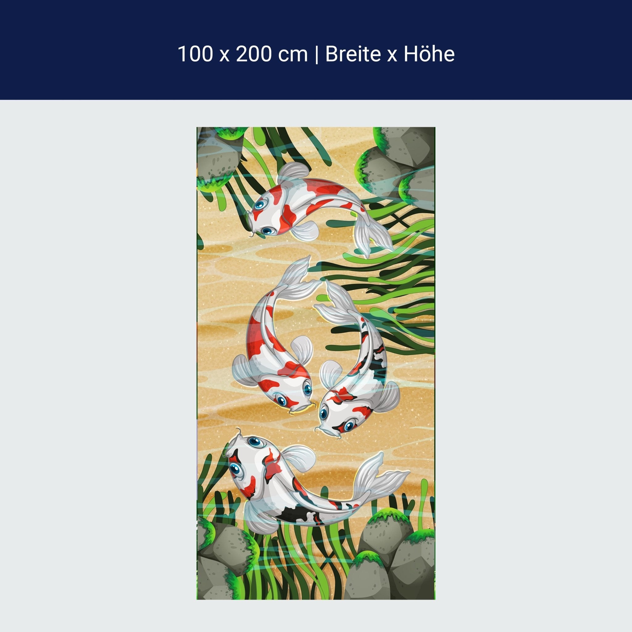 Türtapete Koi Fische in einem Teich M0861 Türtapete Koi Fische in einem Teich M0861