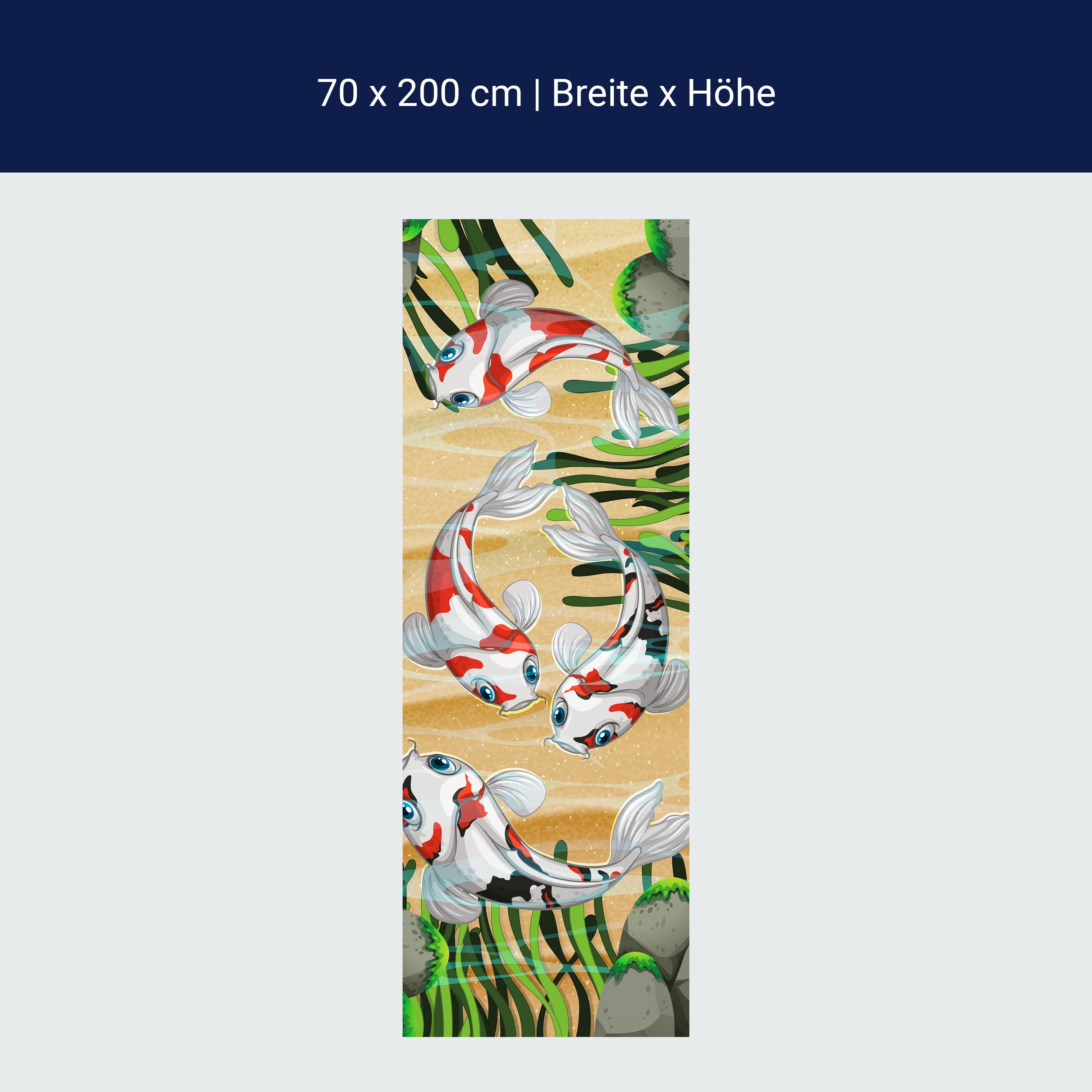 Türtapete Koi Fische in einem Teich M0861 Türtapete Koi Fische in einem Teich M0861