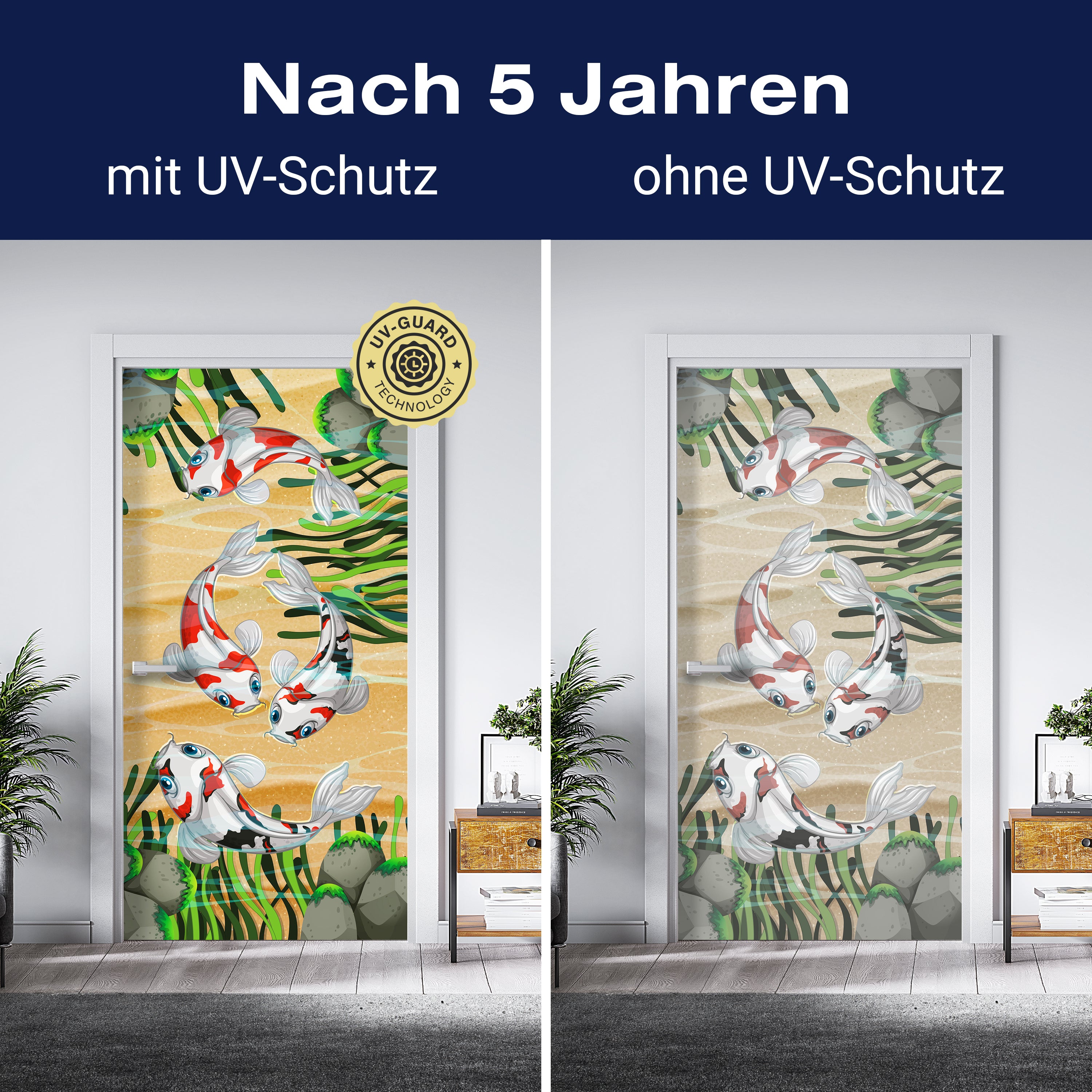 Türtapete Koi Fische in einem Teich M0861 - Bild 4 Türtapete Koi Fische in einem Teich M0861 - Bild 4