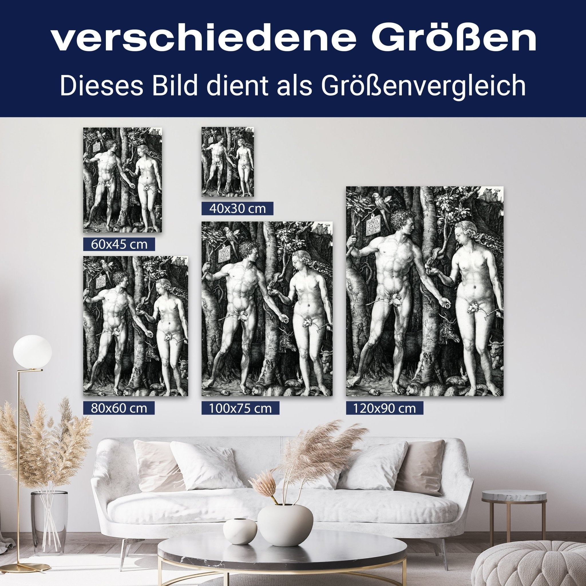 Leinwandbild Adam und Eva, Albrecht Dürer M0863 kaufen - Bild 8 Leinwandbild Adam und Eva, Albrecht Dürer M0863 kaufen - Bild 8