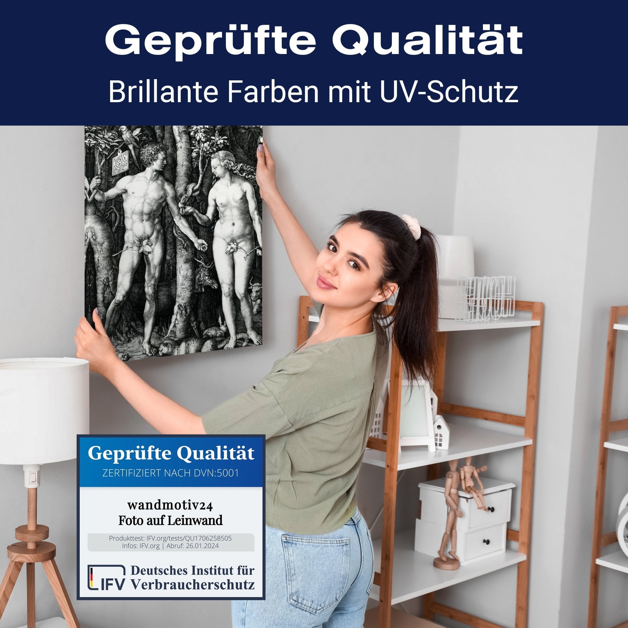 Leinwandbild Adam und Eva, Albrecht Dürer M0863 Leinwandbild Adam und Eva, Albrecht Dürer M0863