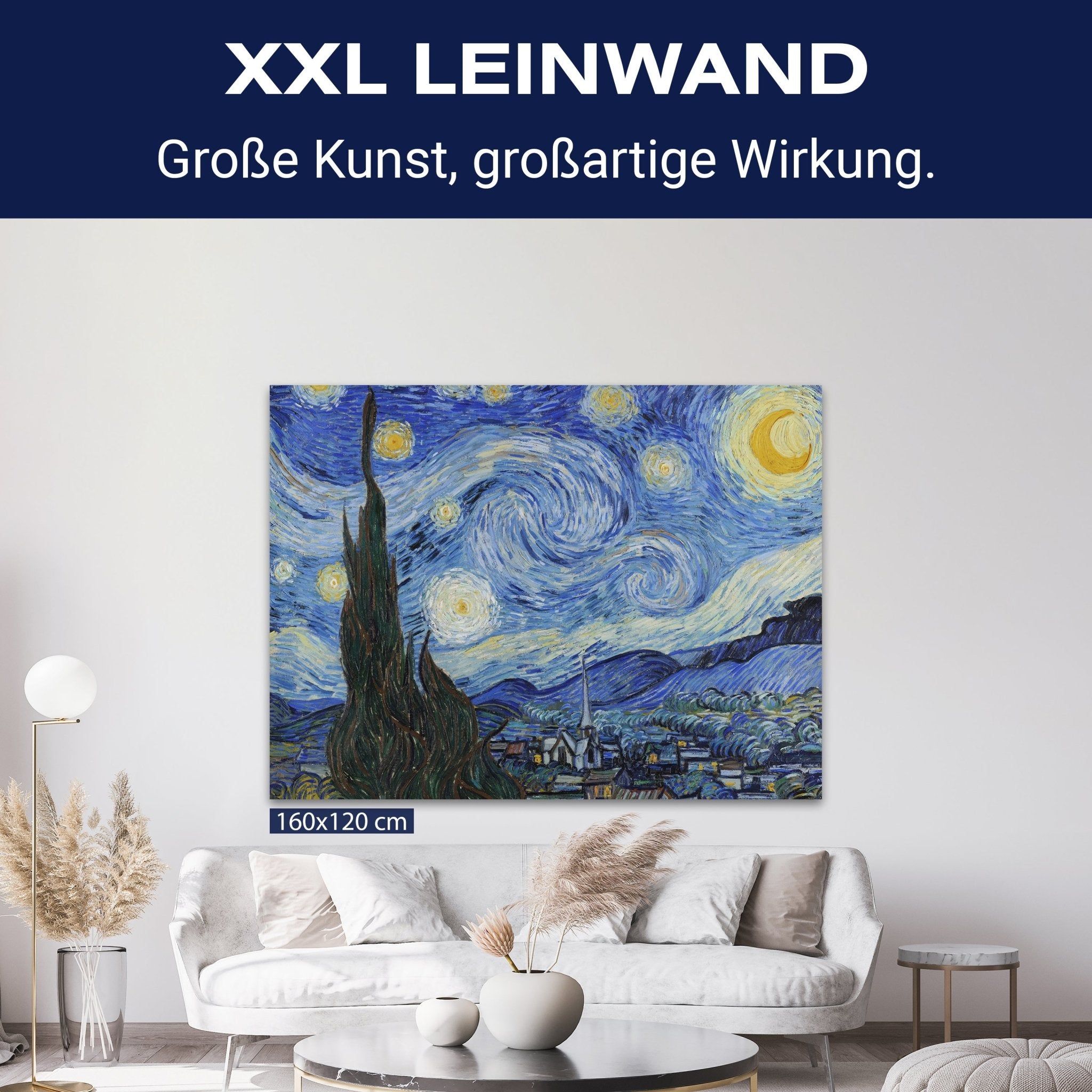Leinwandbild Sternennacht, Vincent Van Gogh M0866 kaufen - Bild 9 Leinwandbild Sternennacht, Vincent Van Gogh M0866 kaufen - Bild 9