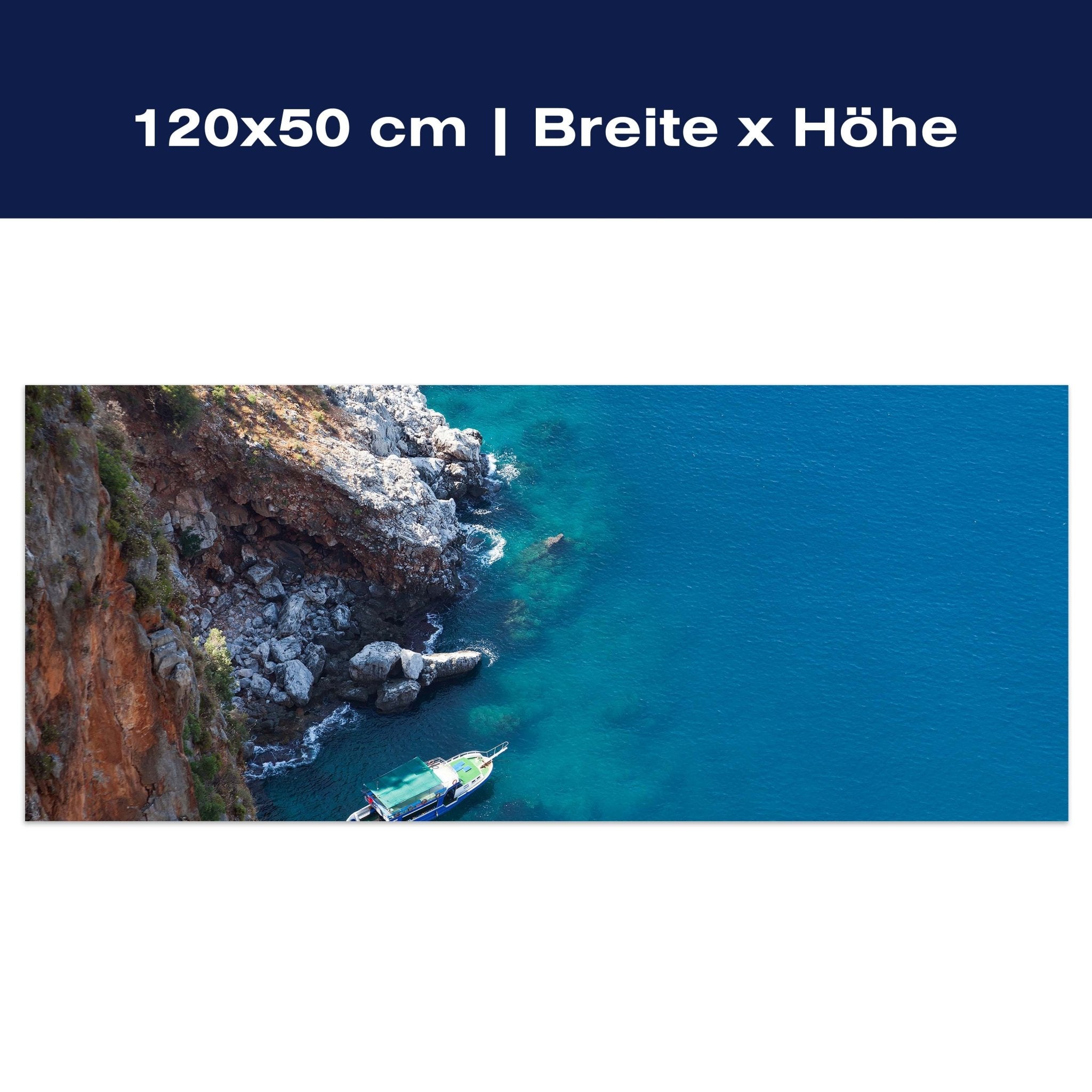 Leinwandbild Boot am blauen Meer M0869 Leinwandbild Boot am blauen Meer M0869