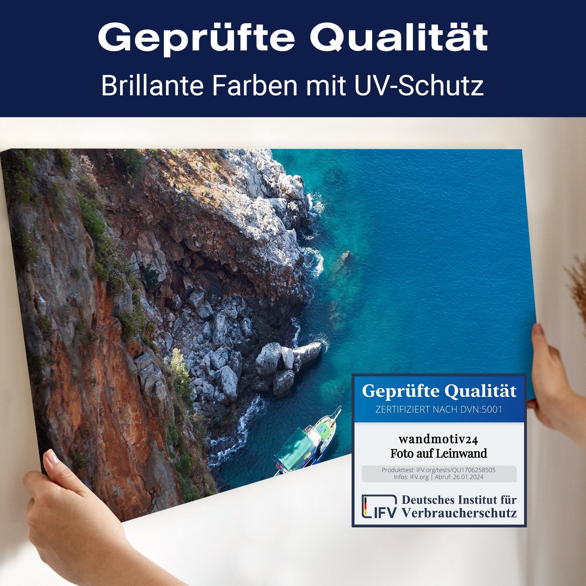 Leinwandbild Boot am blauen Meer M0869 kaufen - Bild 4 Leinwandbild Boot am blauen Meer M0869 kaufen - Bild 4