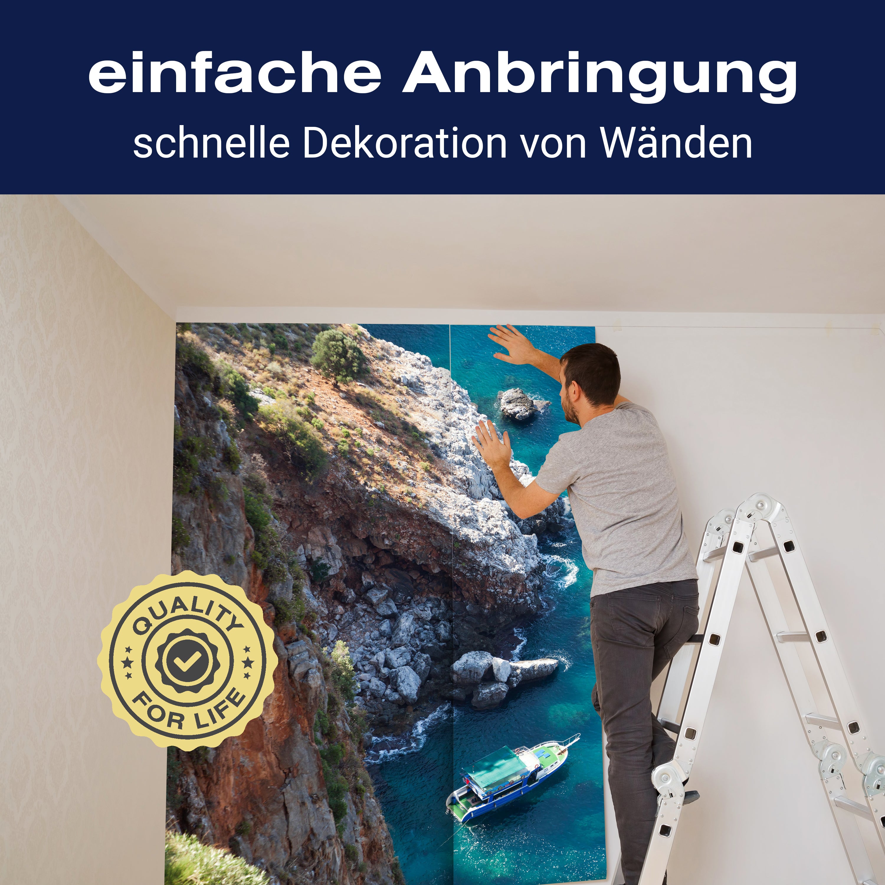 Fototapete Boot am blauen Meer M0869 - Bild 3 Fototapete Boot am blauen Meer M0869 - Bild 3