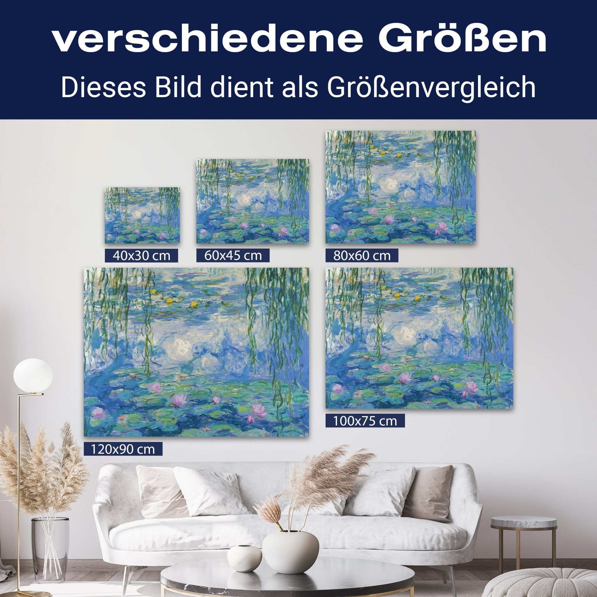 Leinwandbild Waterlilies, Claude Monet M0872 kaufen - Bild 8 Leinwandbild Waterlilies, Claude Monet M0872 kaufen - Bild 8