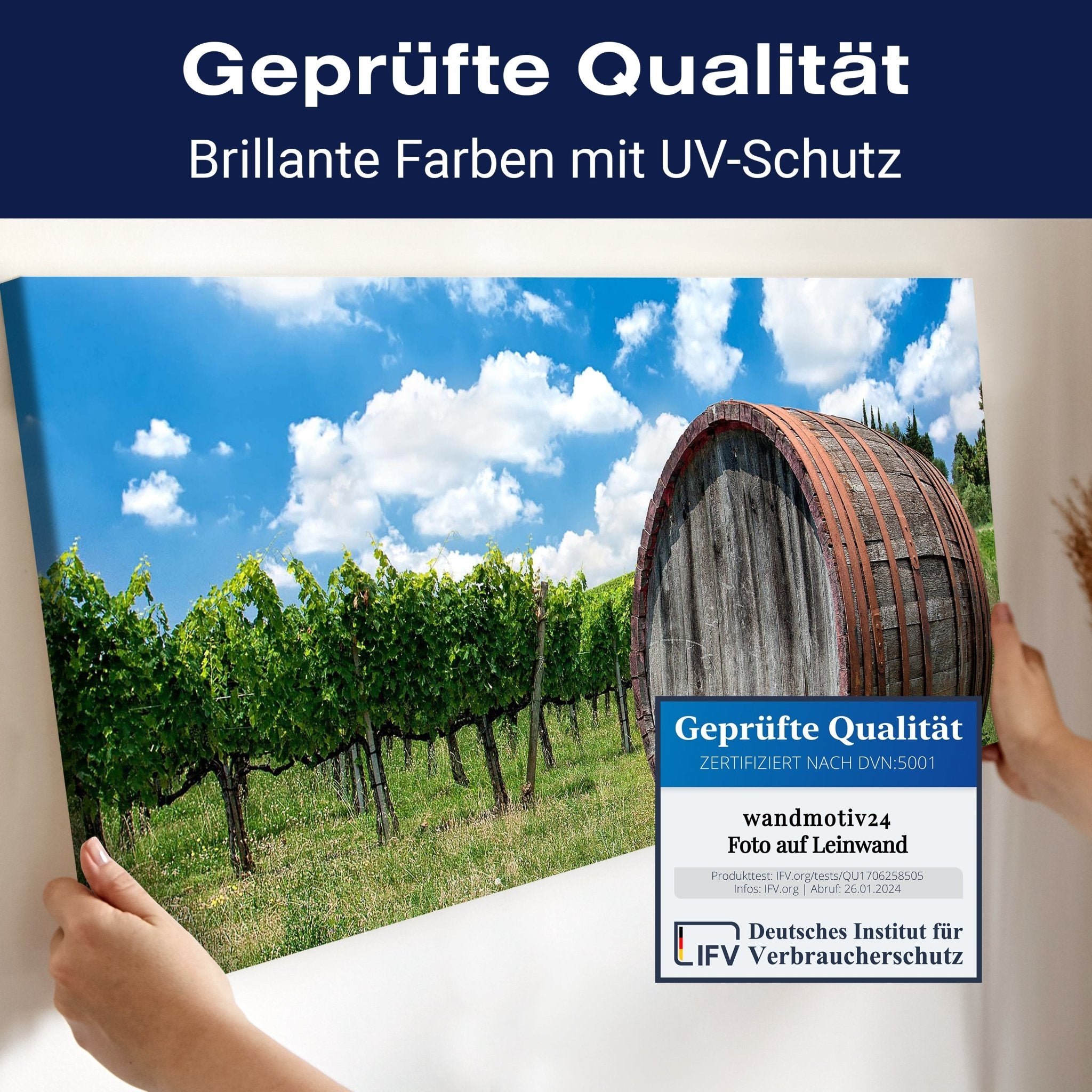 Leinwandbild Weinfass in der Toskana M0873 kaufen - Bild 4 Leinwandbild Weinfass in der Toskana M0873 kaufen - Bild 4