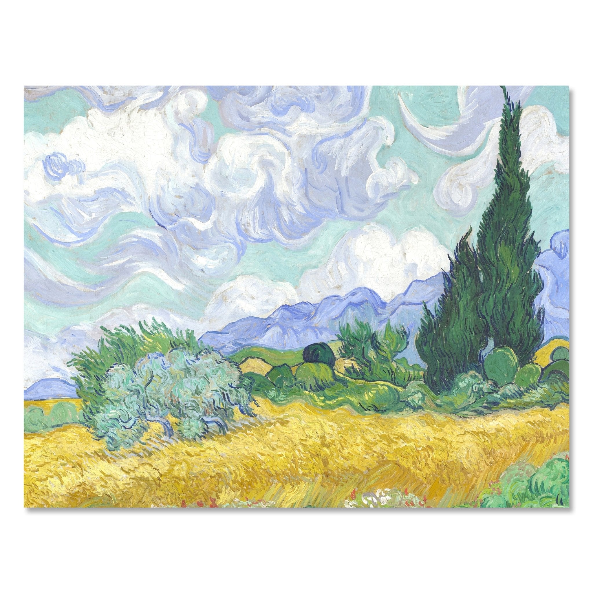 Leinwandbild Weizenfeld mit Zypressen, Vincent Van Gogh M0873 kaufen - Bild 1 Leinwandbild Weizenfeld mit Zypressen, Vincent Van Gogh M0873 kaufen - Bild 1