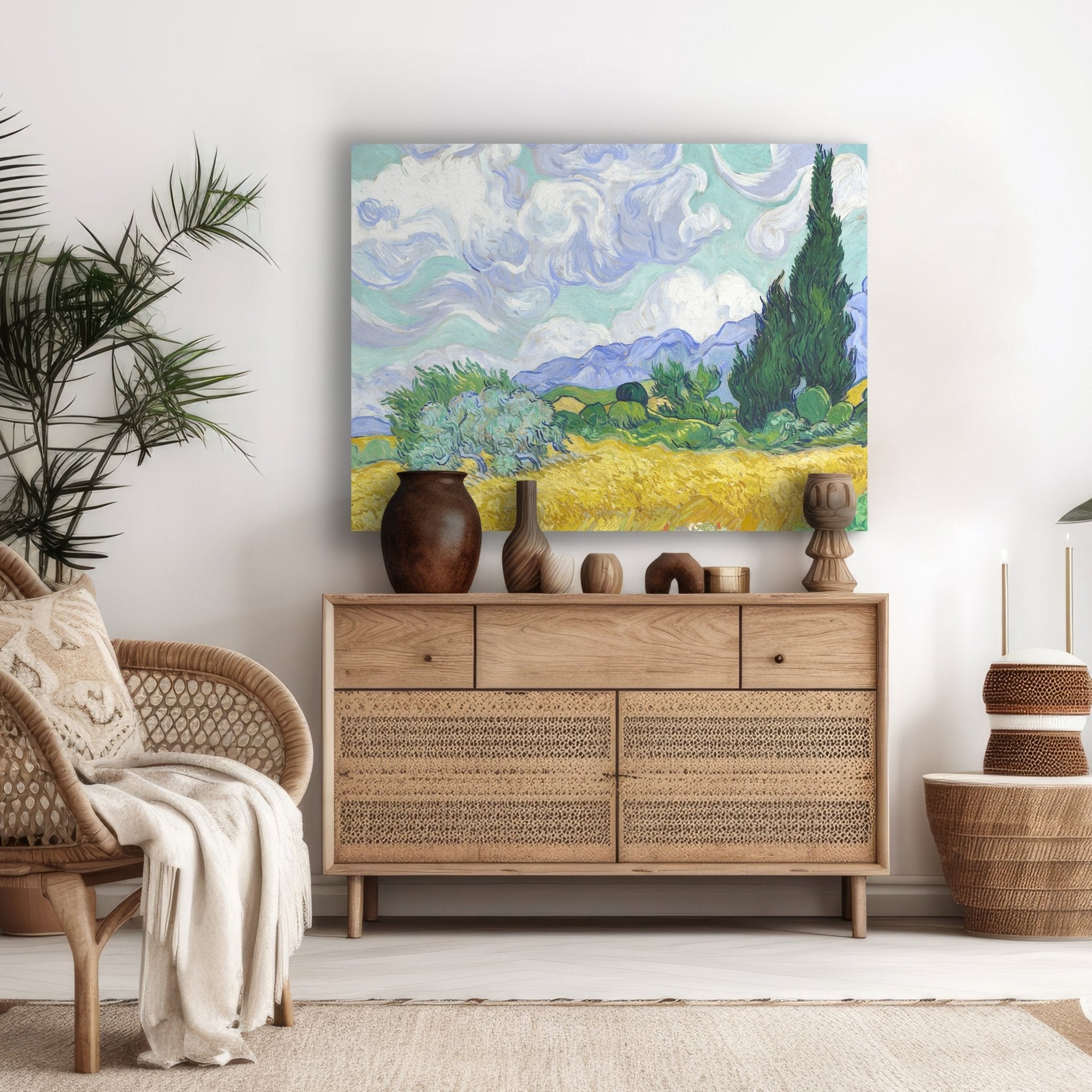 Leinwandbild Weizenfeld mit Zypressen, Vincent Van Gogh M0873 kaufen - Bild 2 Leinwandbild Weizenfeld mit Zypressen, Vincent Van Gogh M0873 kaufen - Bild 2