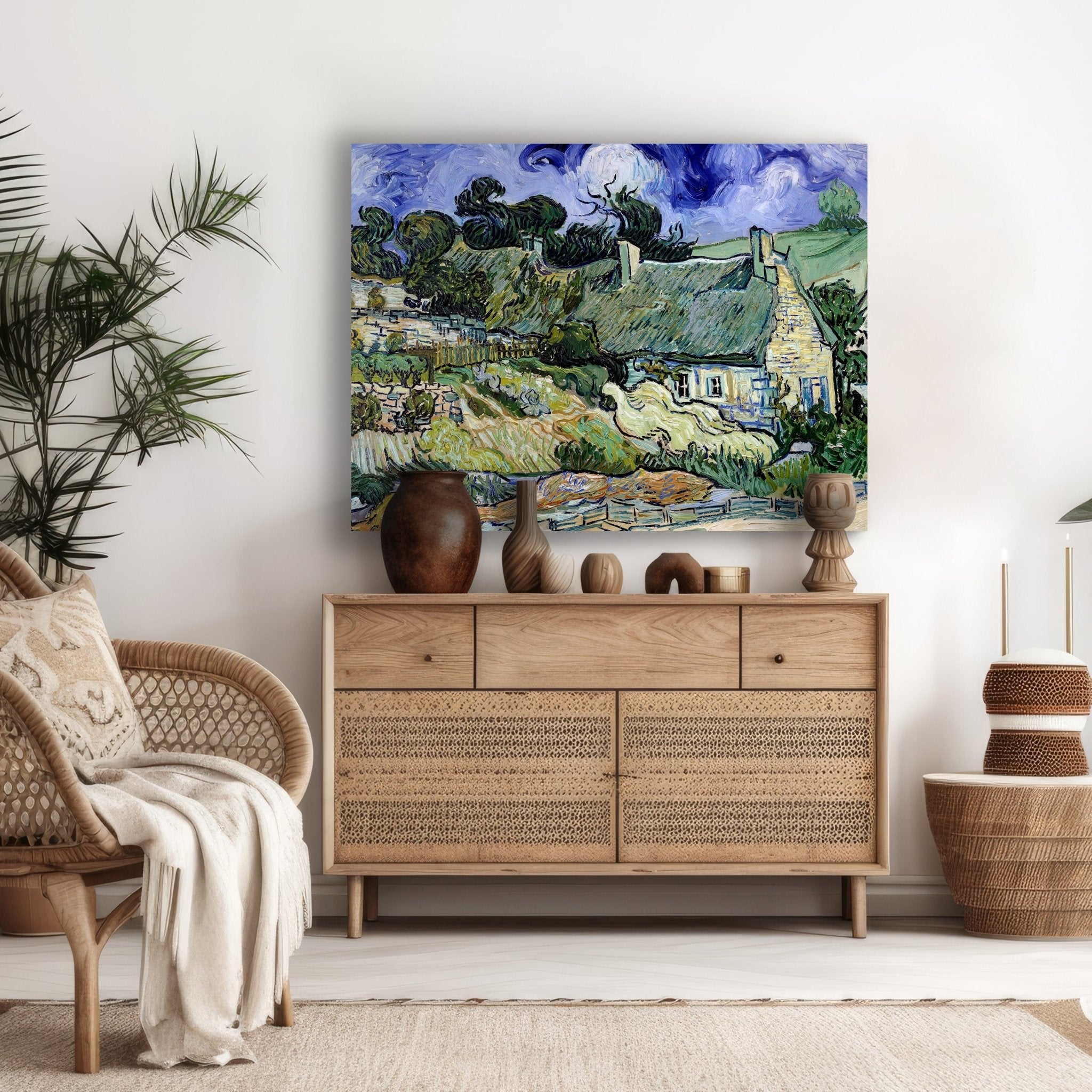 Leinwandbild Chaumes de Cordeville in Auvers-sur-Oise, Vincent van Gogh. M0879 kaufen - Bild 2 Leinwandbild Chaumes de Cordeville in Auvers-sur-Oise, Vincent van Gogh. M0879 kaufen - Bild 2