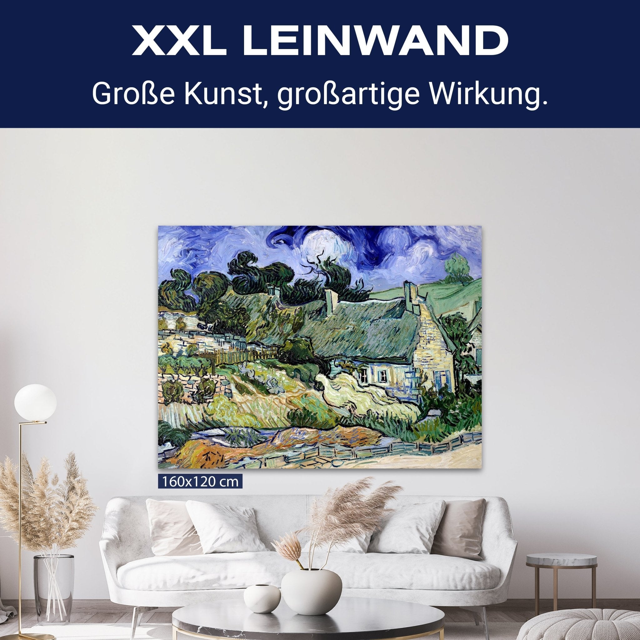 Leinwandbild Chaumes de Cordeville in Auvers-sur-Oise, Vincent van Gogh. M0879 kaufen - Bild 9 Leinwandbild Chaumes de Cordeville in Auvers-sur-Oise, Vincent van Gogh. M0879 kaufen - Bild 9