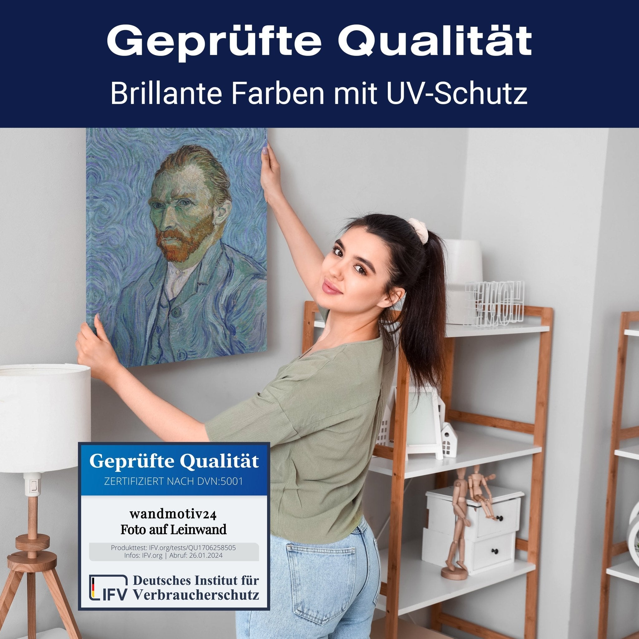 Leinwandbild Vincent Van Gogh, Selbstportrait M0883 kaufen - Bild 4 Leinwandbild Vincent Van Gogh, Selbstportrait M0883 kaufen - Bild 4