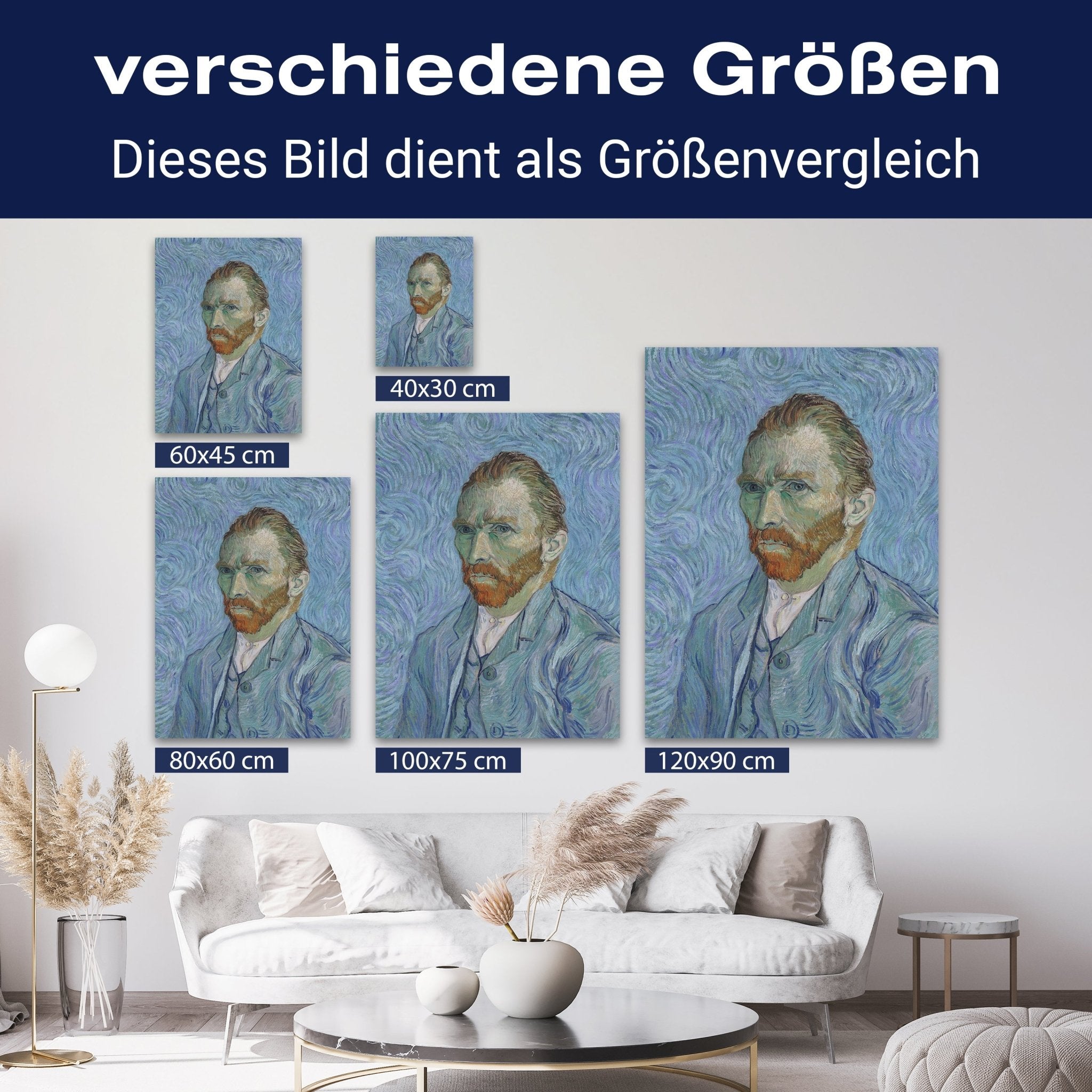 Leinwandbild Vincent Van Gogh, Selbstportrait M0883 kaufen - Bild 8 Leinwandbild Vincent Van Gogh, Selbstportrait M0883 kaufen - Bild 8