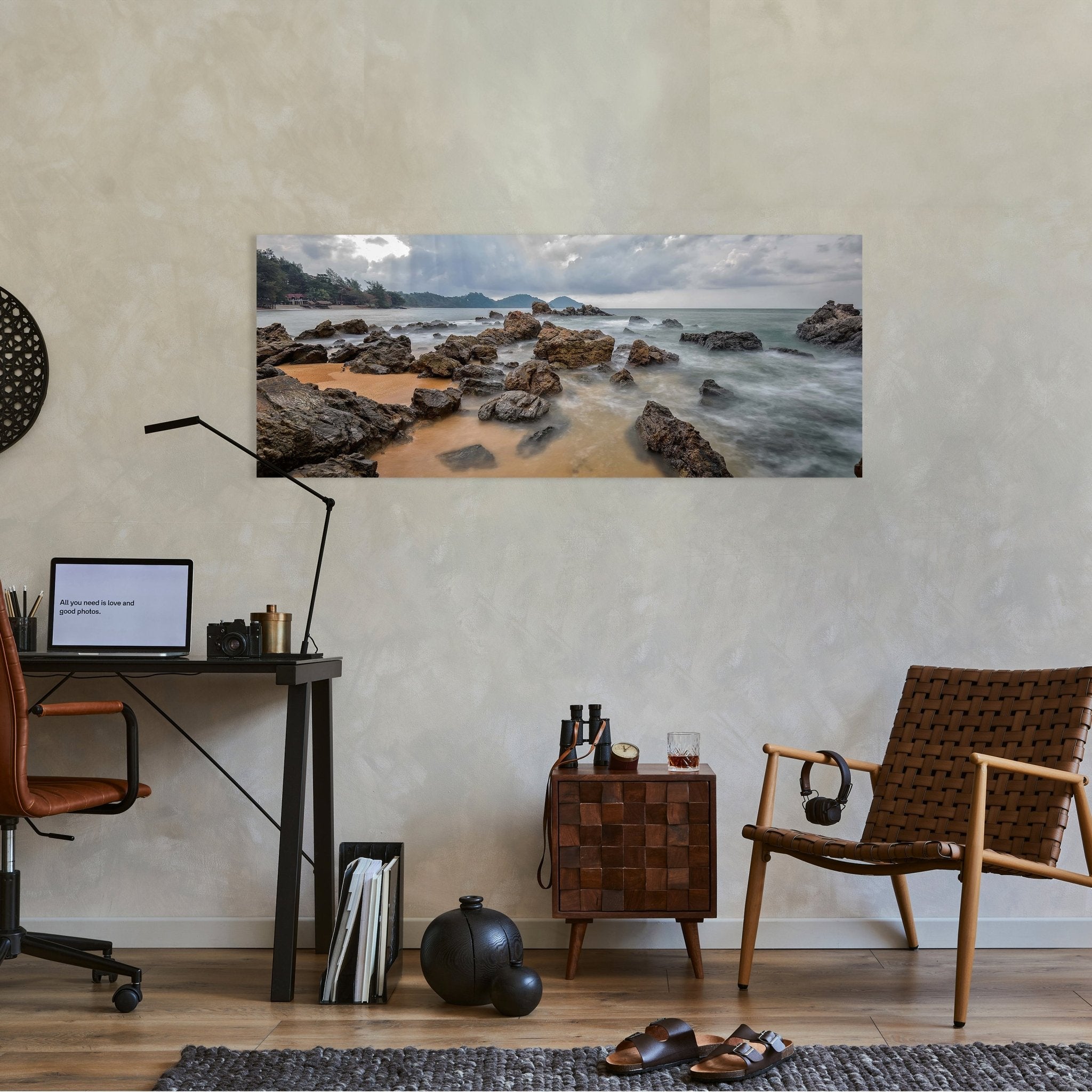 Leinwandbild Schöne Seenlandschaft mit Felsen M0888 kaufen - Bild 2 Leinwandbild Schöne Seenlandschaft mit Felsen M0888 kaufen - Bild 2