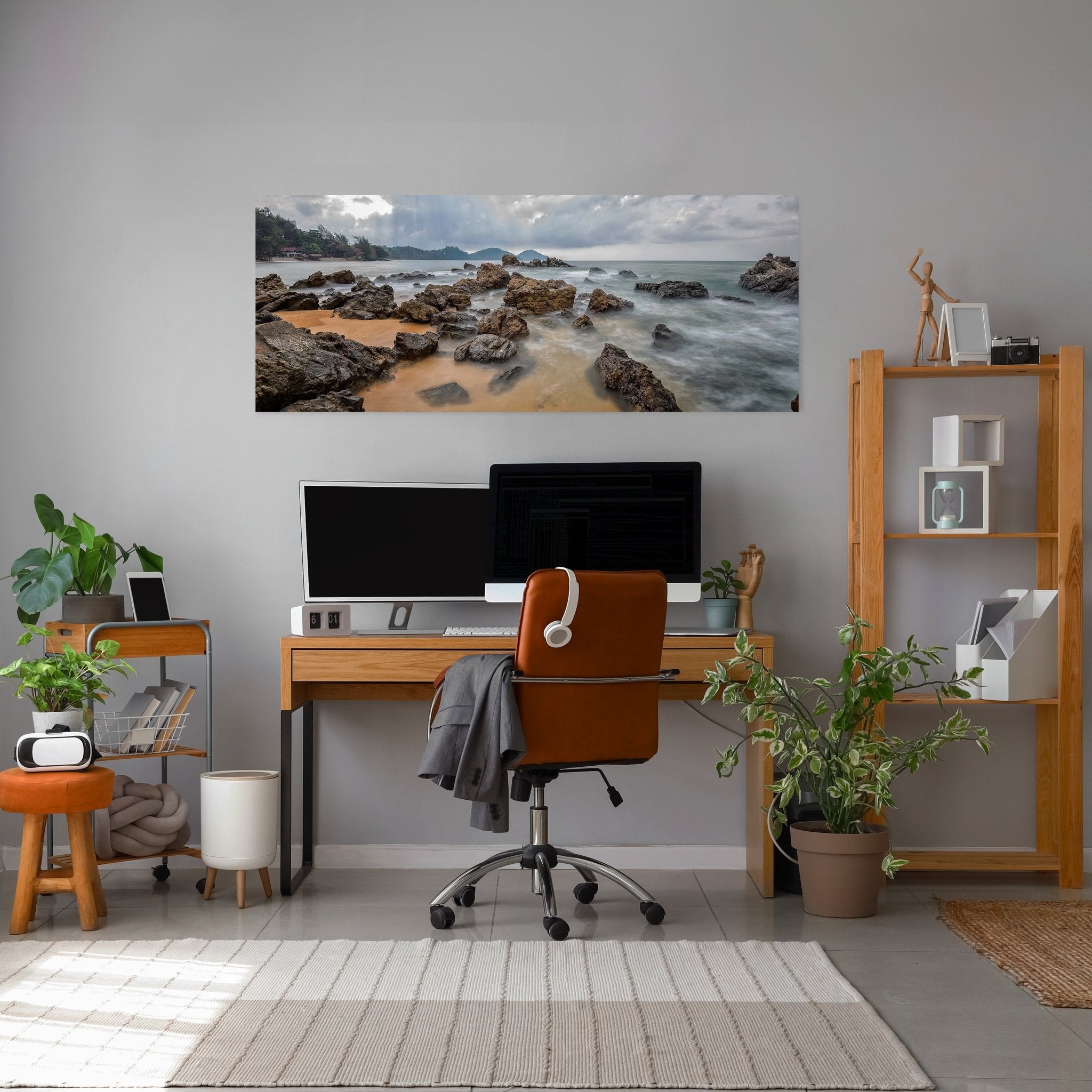 Leinwandbild Schöne Seenlandschaft mit Felsen M0888 kaufen - Bild 3 Leinwandbild Schöne Seenlandschaft mit Felsen M0888 kaufen - Bild 3