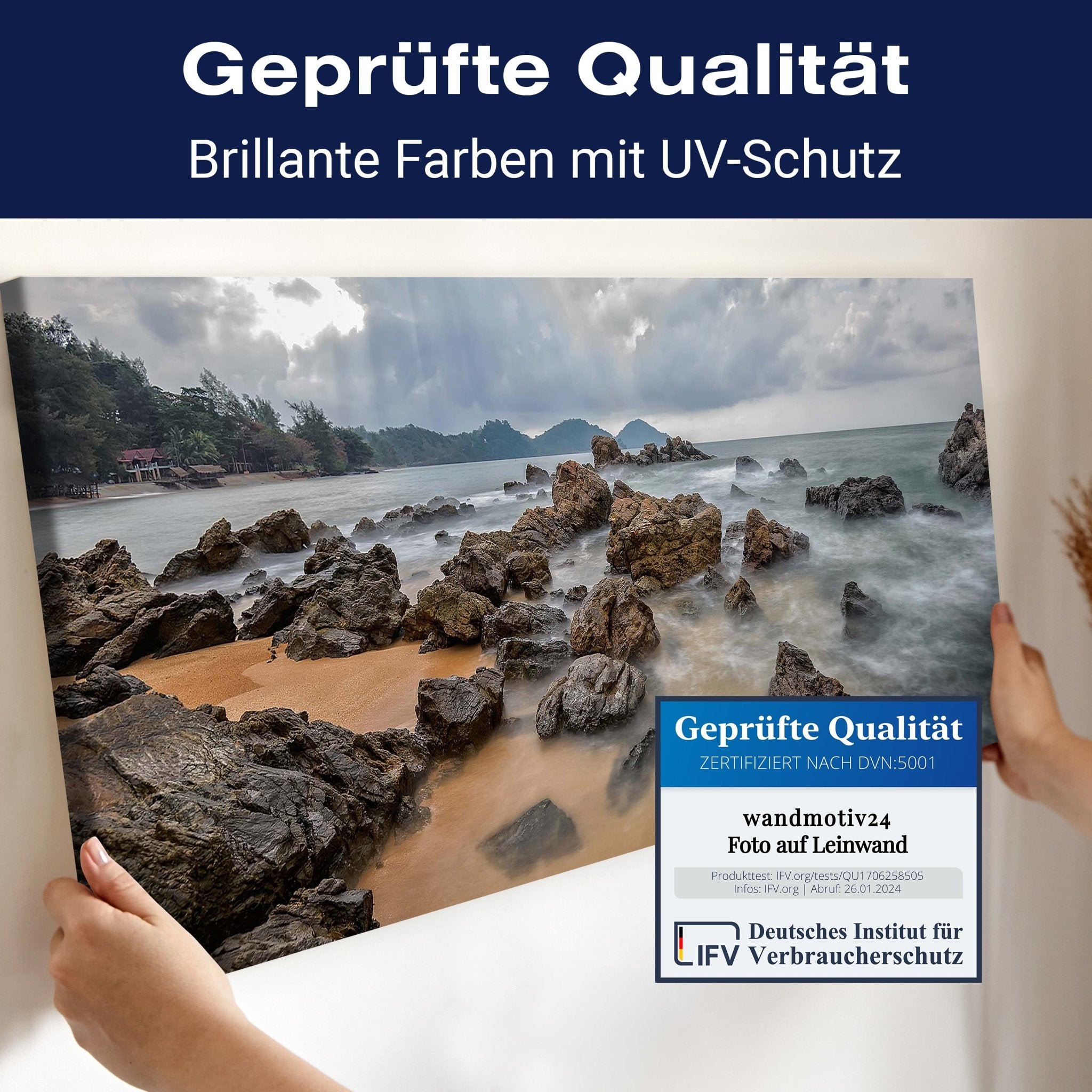 Leinwandbild Schöne Seenlandschaft mit Felsen M0888 kaufen - Bild 4 Leinwandbild Schöne Seenlandschaft mit Felsen M0888 kaufen - Bild 4