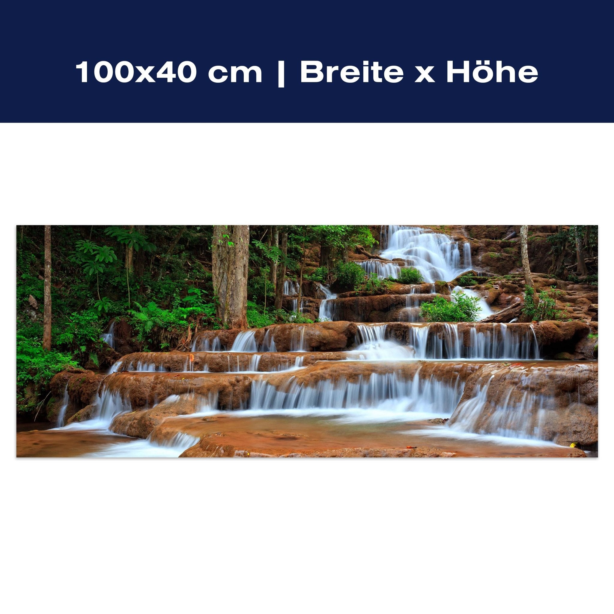 Leinwandbild Wasserfall im Wald.Thailand M0894 Leinwandbild Wasserfall im Wald.Thailand M0894