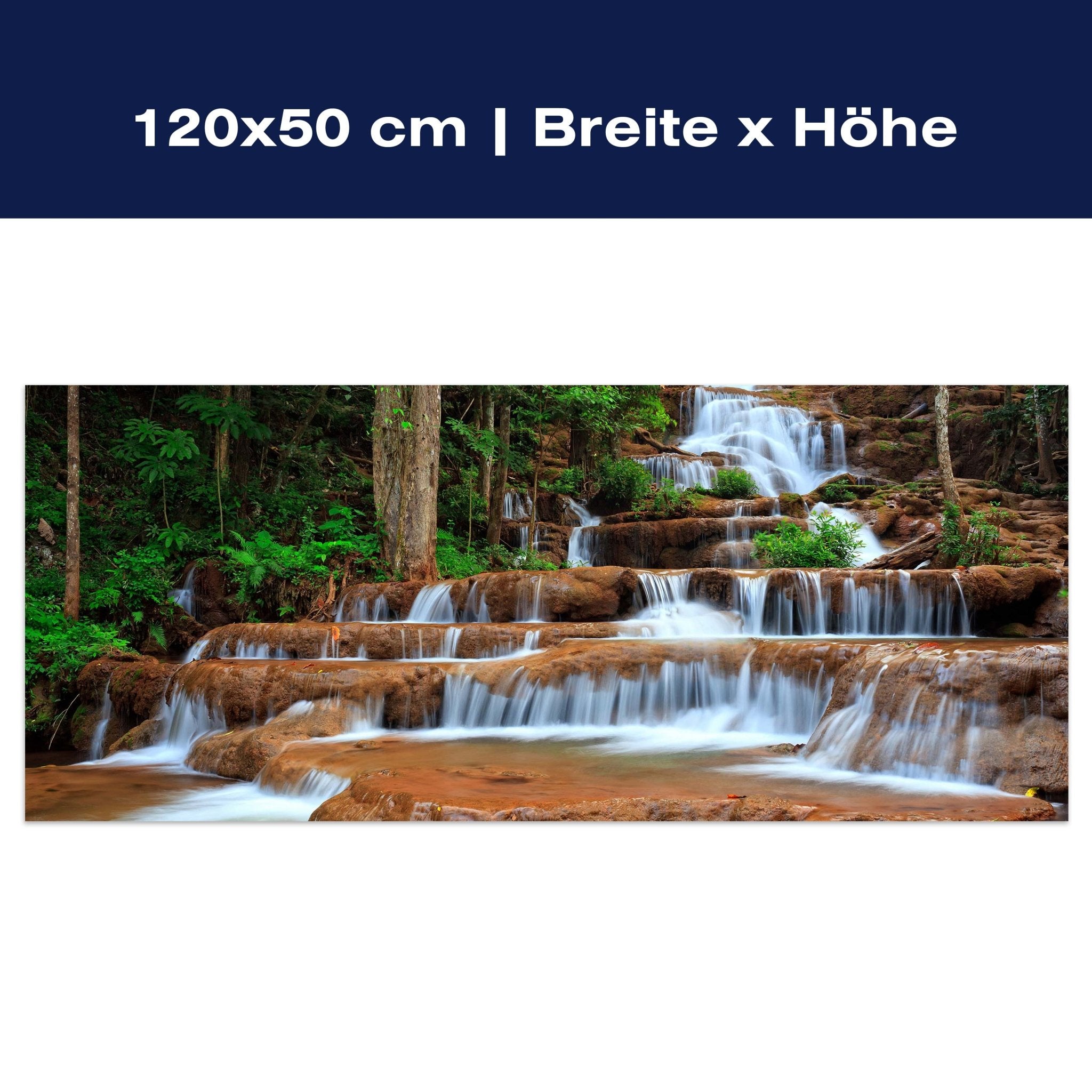 Leinwandbild Wasserfall im Wald.Thailand M0894 Leinwandbild Wasserfall im Wald.Thailand M0894