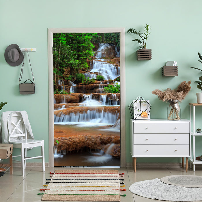 Türtapete Wasserfall im Wald.Thailand M0894 - Bild 1 Türtapete Wasserfall im Wald.Thailand M0894 - Bild 1