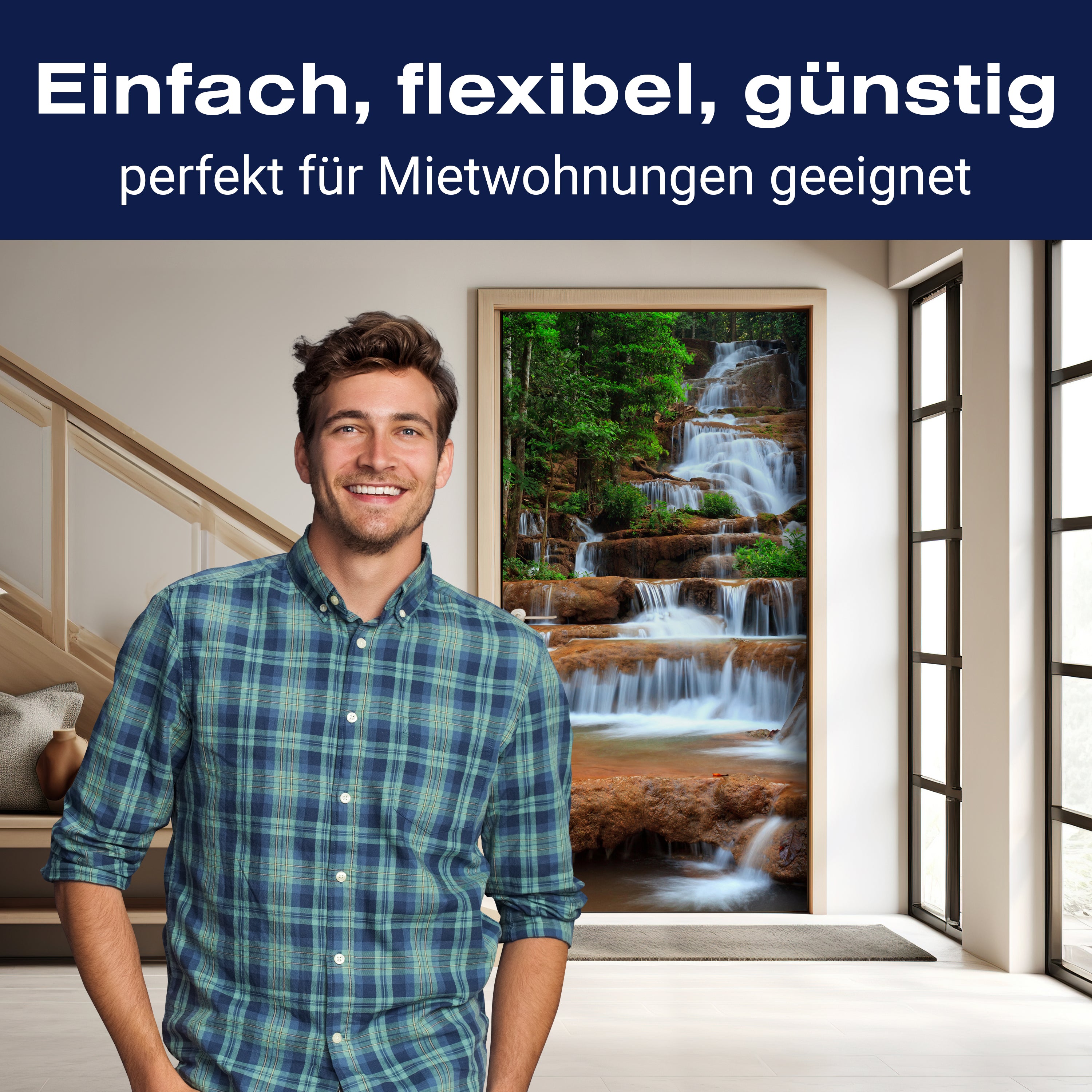 Türtapete Wasserfall im Wald.Thailand M0894 - Bild 3 Türtapete Wasserfall im Wald.Thailand M0894 - Bild 3