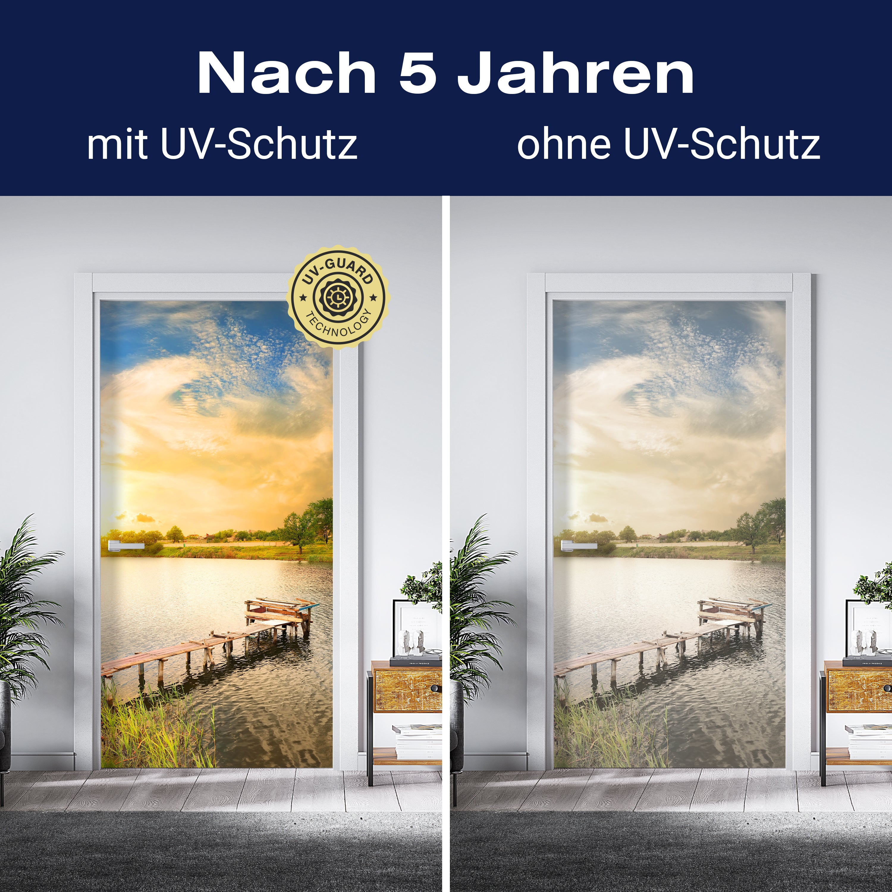 Türtapete Pier auf einem See am Abend M0898 - Bild 4 Türtapete Pier auf einem See am Abend M0898 - Bild 4