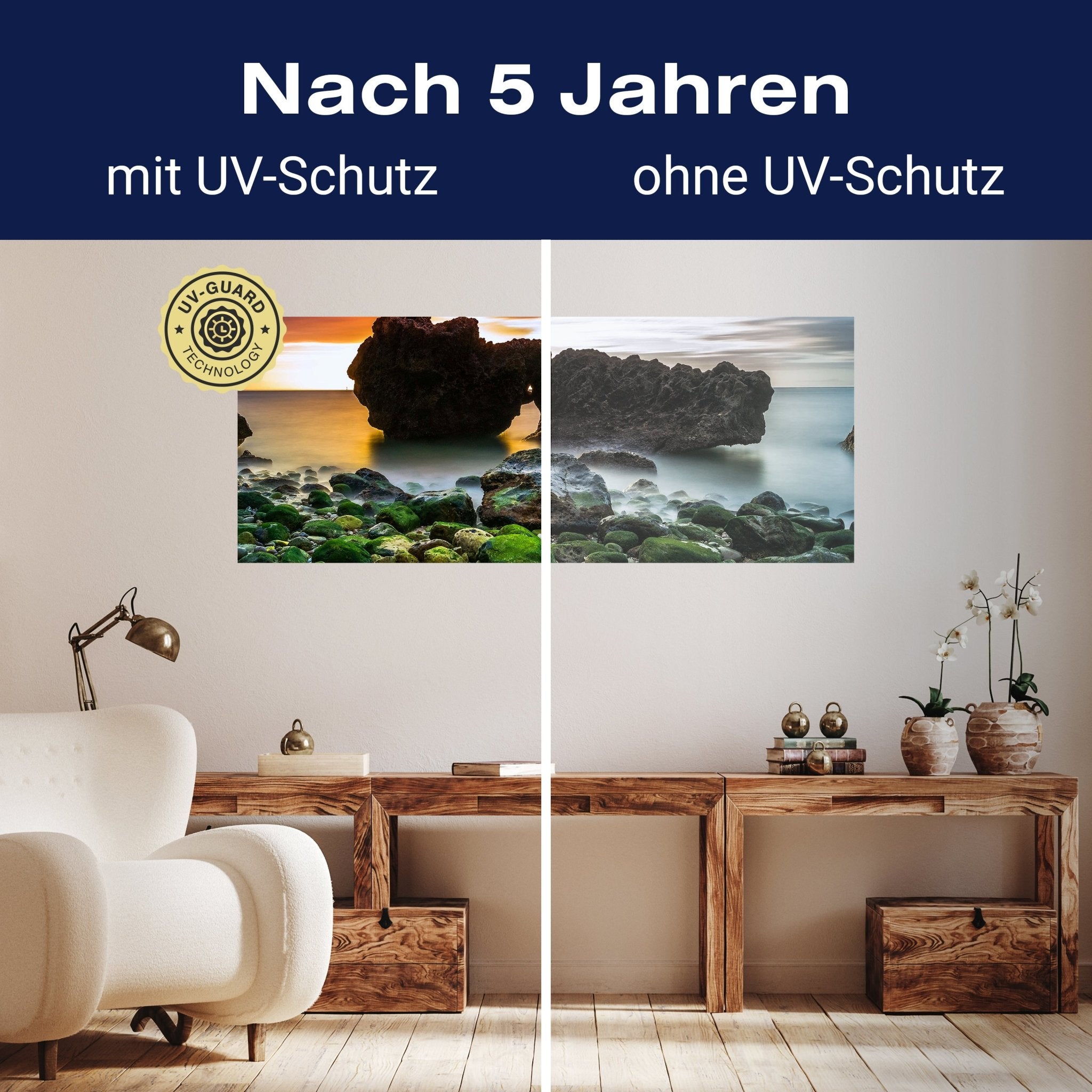 Leinwandbild Strand bei Sonnenuntergang mit Felsen M0902 kaufen - Bild 9 Leinwandbild Strand bei Sonnenuntergang mit Felsen M0902 kaufen - Bild 9