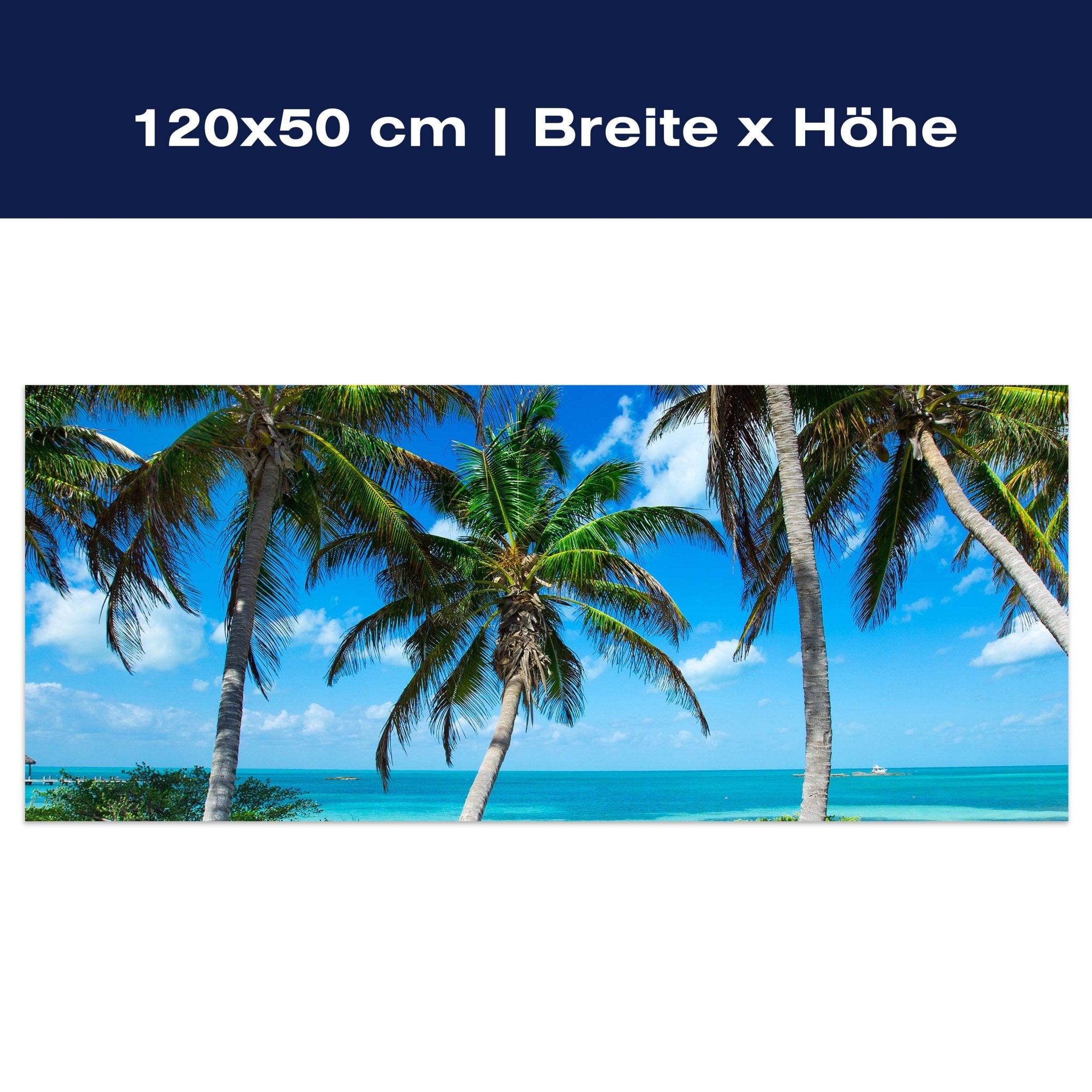 Leinwandbild Palmen an einem tropischen Strand M0914 Leinwandbild Palmen an einem tropischen Strand M0914