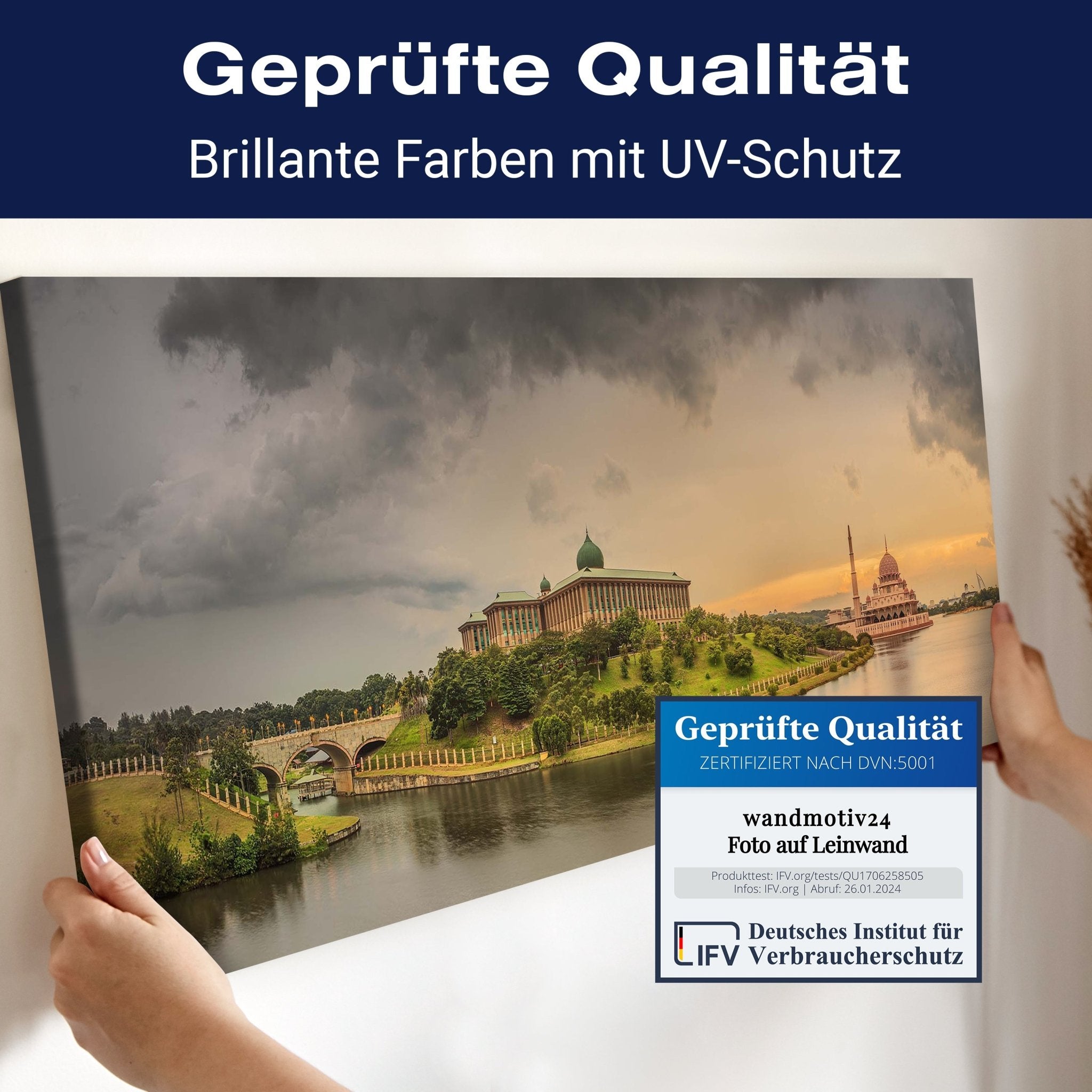 Leinwandbild Sonnenuntergang über Putrajaya-Moschee, Malaysia M0915 kaufen - Bild 4 Leinwandbild Sonnenuntergang über Putrajaya-Moschee, Malaysia M0915 kaufen - Bild 4