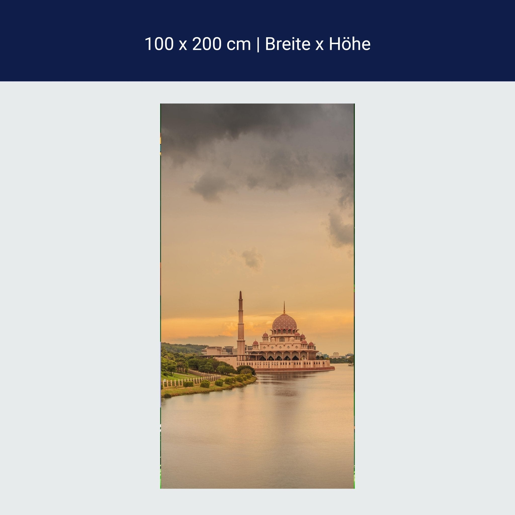 Türtapete Sonnenuntergang über Putrajaya-Moschee, Malaysia M0915 Türtapete Sonnenuntergang über Putrajaya-Moschee, Malaysia M0915