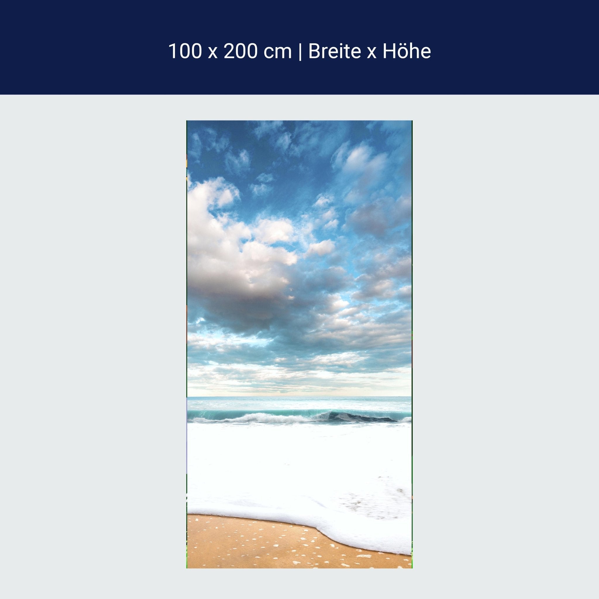 Türtapete Strand und idyllischer blauer Himmel M0925 Türtapete Strand und idyllischer blauer Himmel M0925