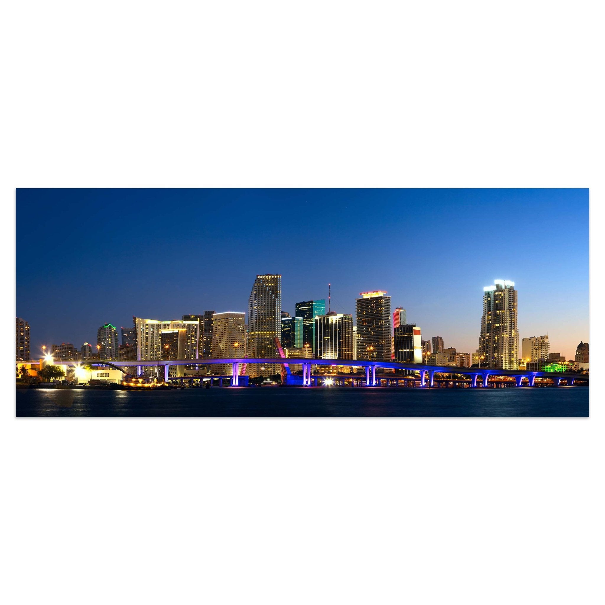 Leinwandbild Downtown Miami Skyline Panorama M0932 kaufen - Bild 1 Leinwandbild Downtown Miami Skyline Panorama M0932 kaufen - Bild 1