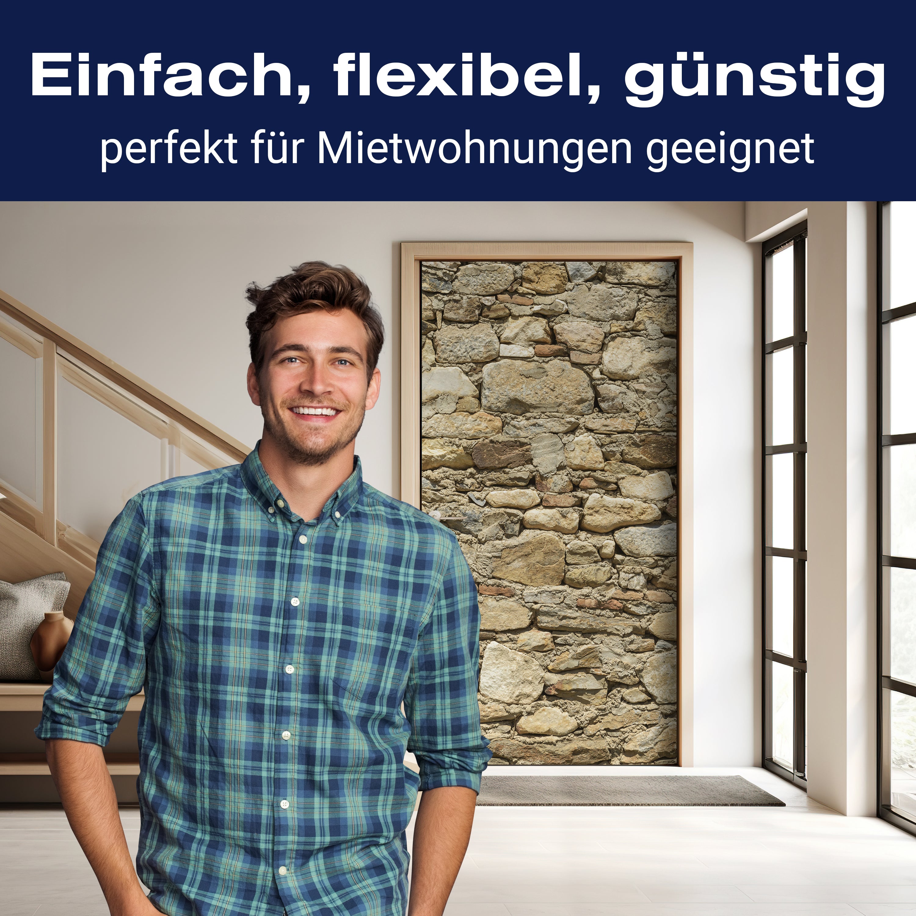 Türtapete Alte Steinmauer M0939 - Bild 3 Türtapete Alte Steinmauer M0939 - Bild 3