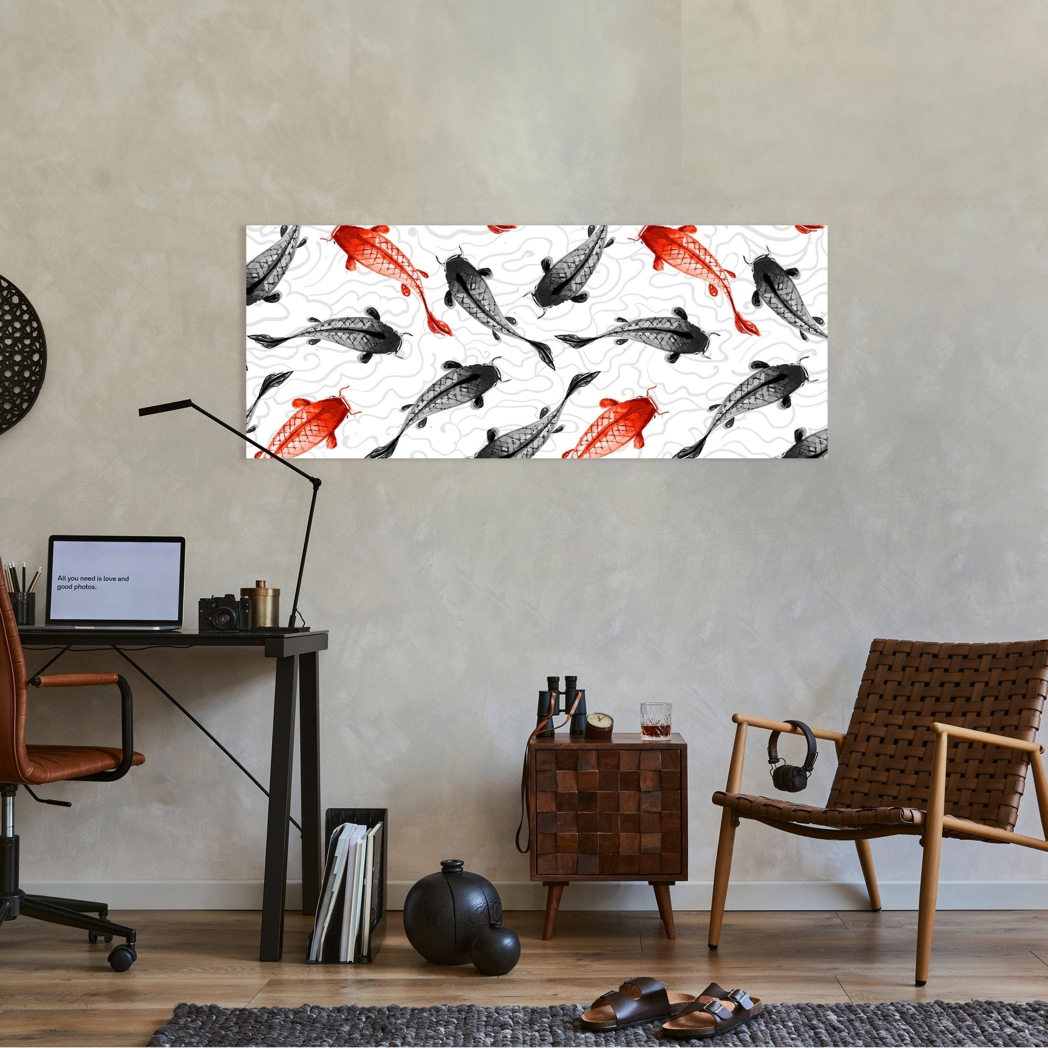 Leinwandbild rote und schwarze Koi-Karpfen M0946 kaufen - Bild 2 Leinwandbild rote und schwarze Koi-Karpfen M0946 kaufen - Bild 2