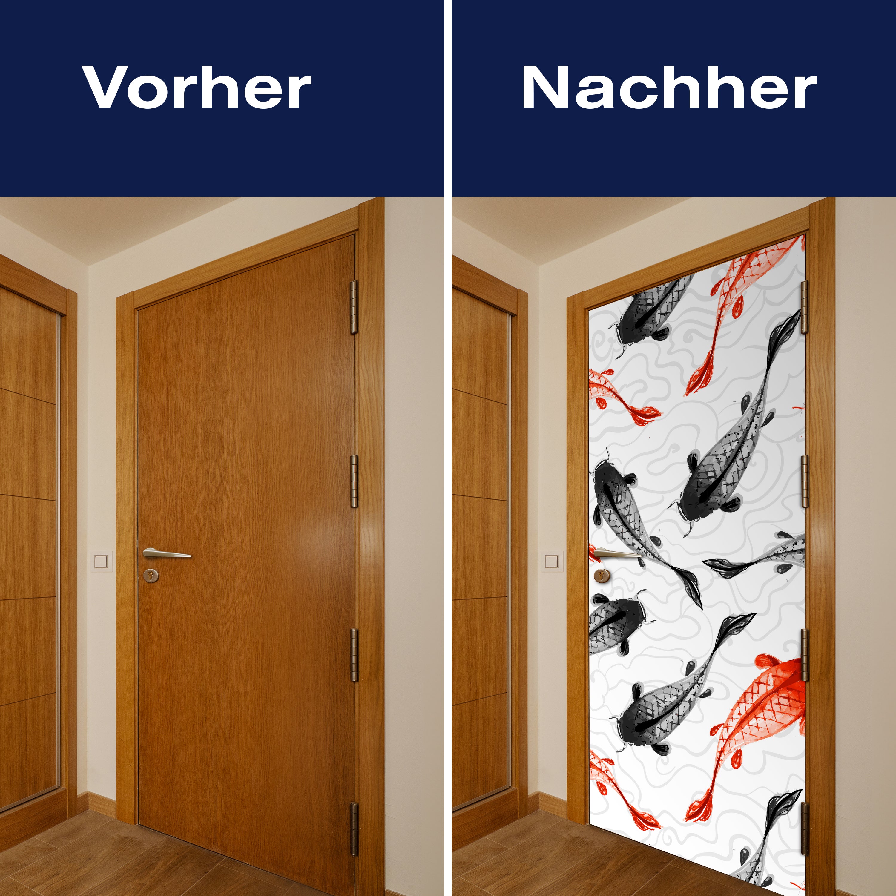 Türtapete rote und schwarze Koi-Karpfen M0946 - Bild 10 Türtapete rote und schwarze Koi-Karpfen M0946 - Bild 10