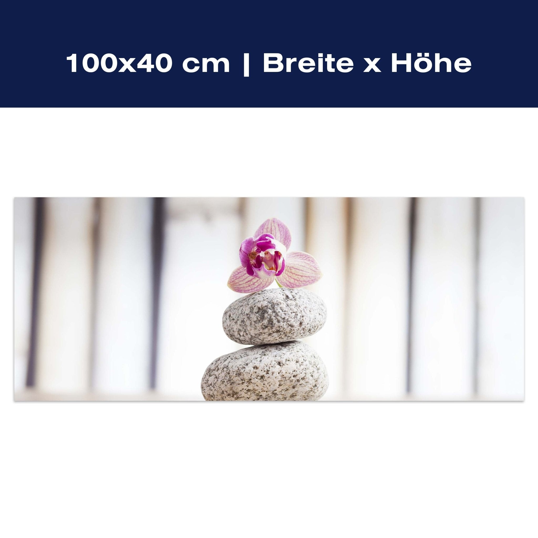 Leinwandbild Orchideen und weiße Steine - Wellness M0959 Leinwandbild Orchideen und weiße Steine - Wellness M0959
