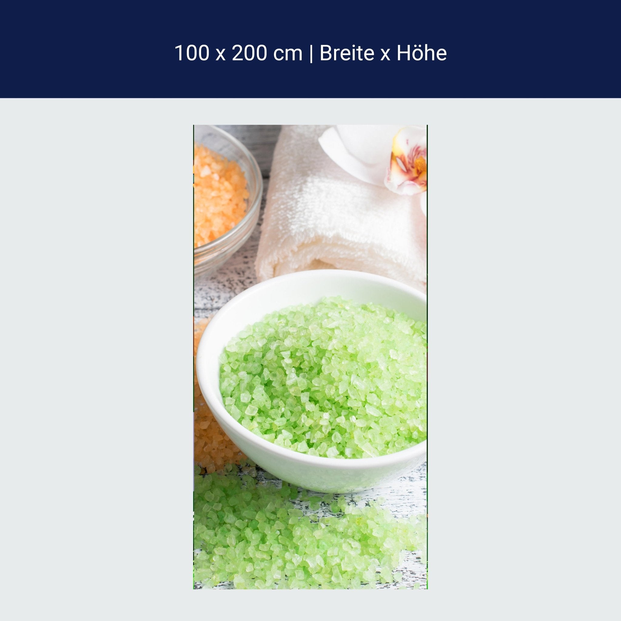 Türtapete Spa-Salon mit Salz und Handtücher M0975 Türtapete Spa-Salon mit Salz und Handtücher M0975