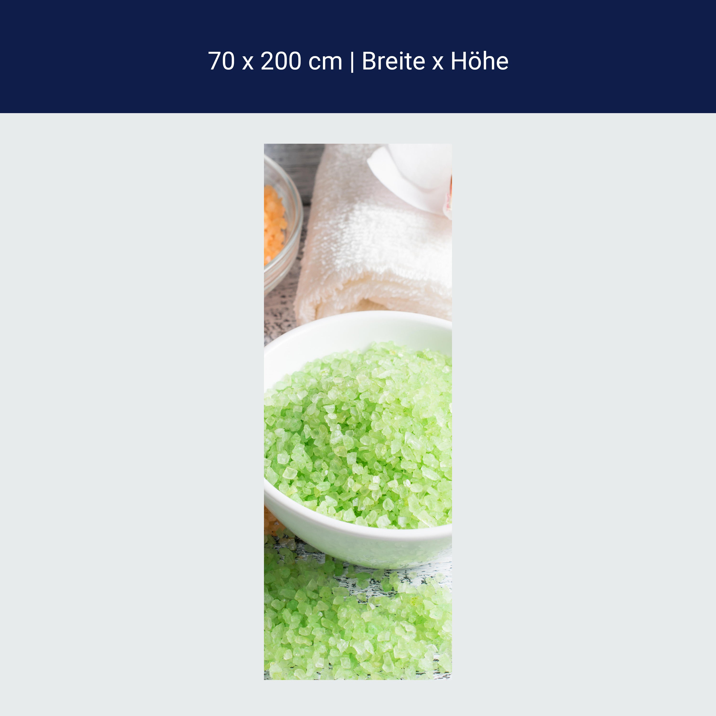 Türtapete Spa-Salon mit Salz und Handtücher M0975 Türtapete Spa-Salon mit Salz und Handtücher M0975