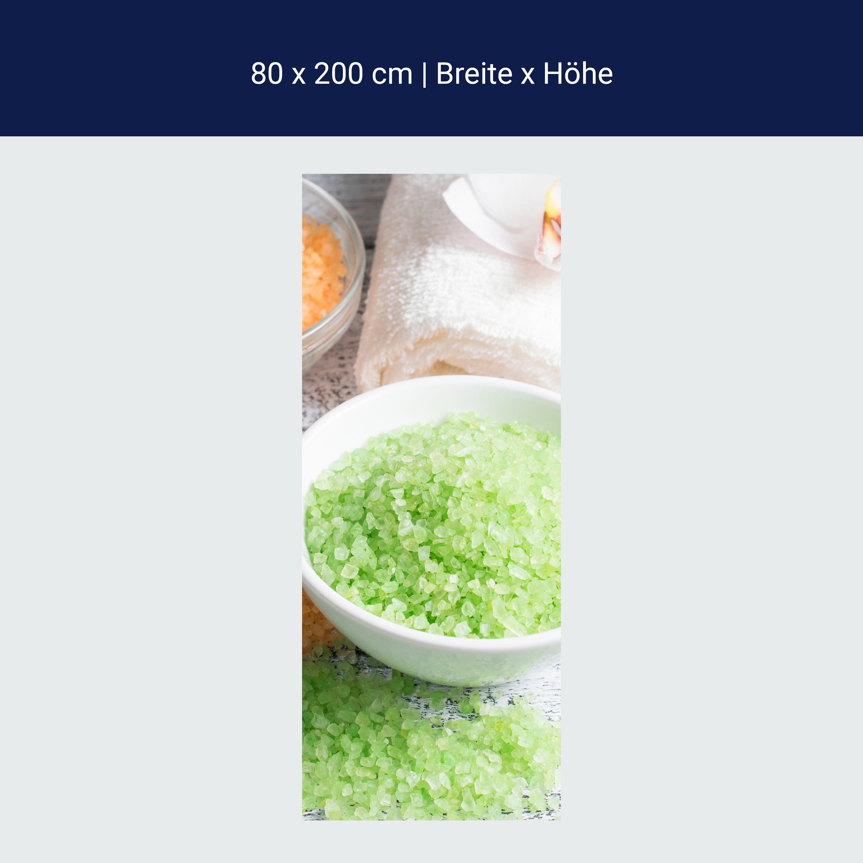 Türtapete Spa-Salon mit Salz und Handtücher M0975 Türtapete Spa-Salon mit Salz und Handtücher M0975