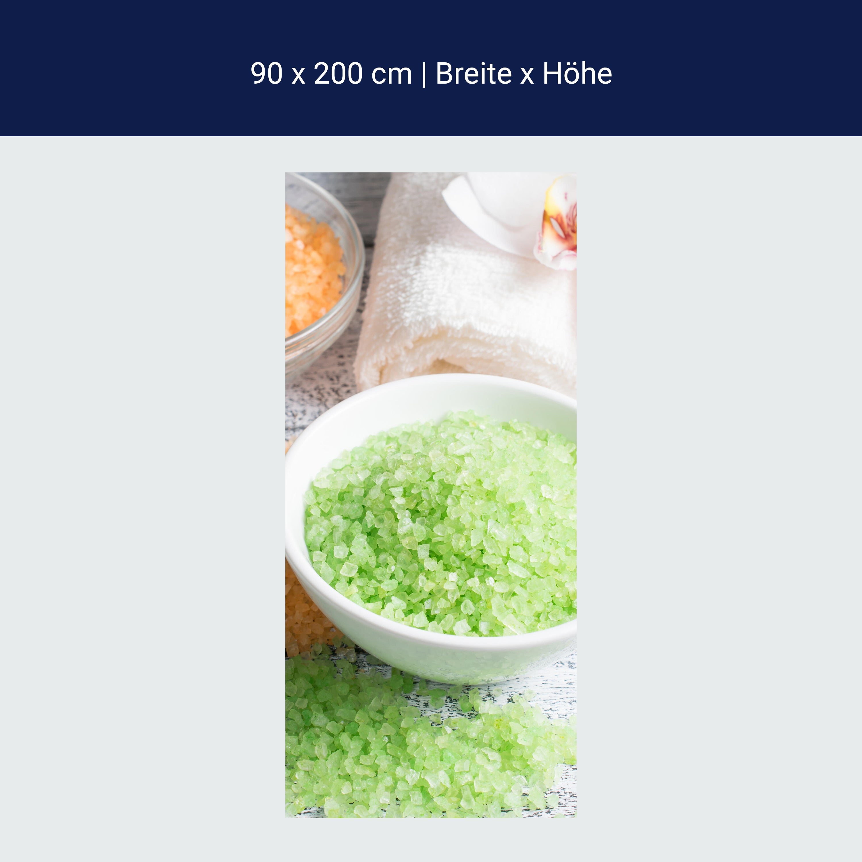 Türtapete Spa-Salon mit Salz und Handtücher M0975 Türtapete Spa-Salon mit Salz und Handtücher M0975