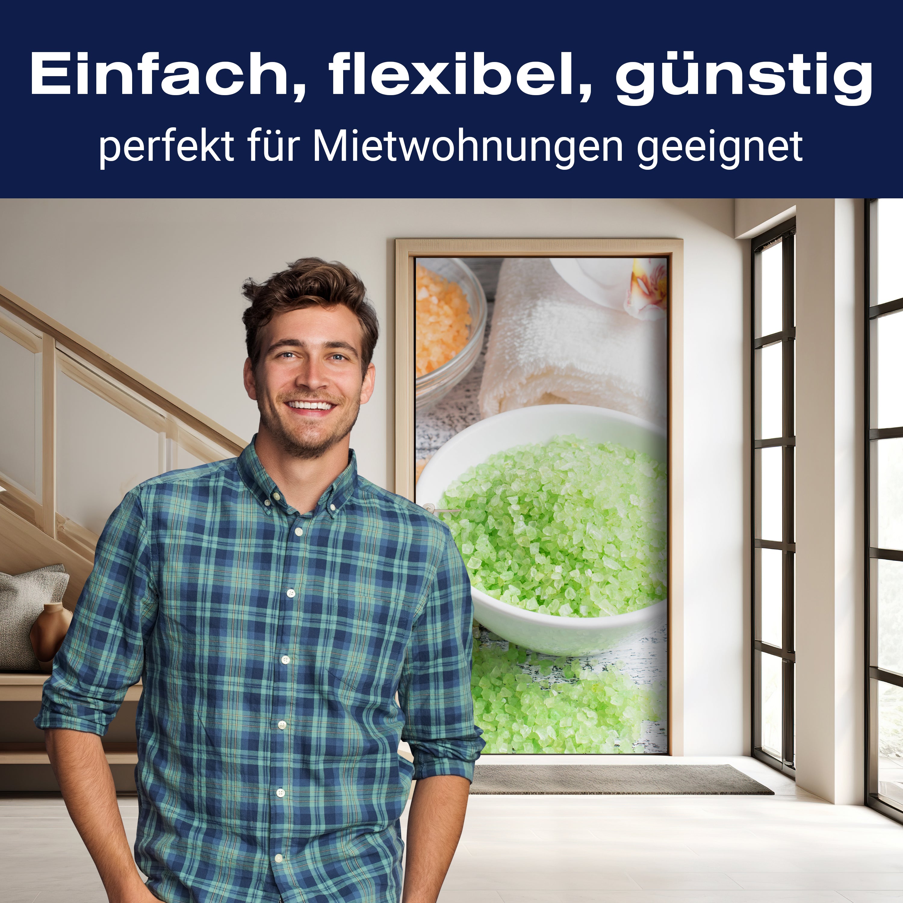 Türtapete Spa-Salon mit Salz und Handtücher M0975 - Bild 3 Türtapete Spa-Salon mit Salz und Handtücher M0975 - Bild 3