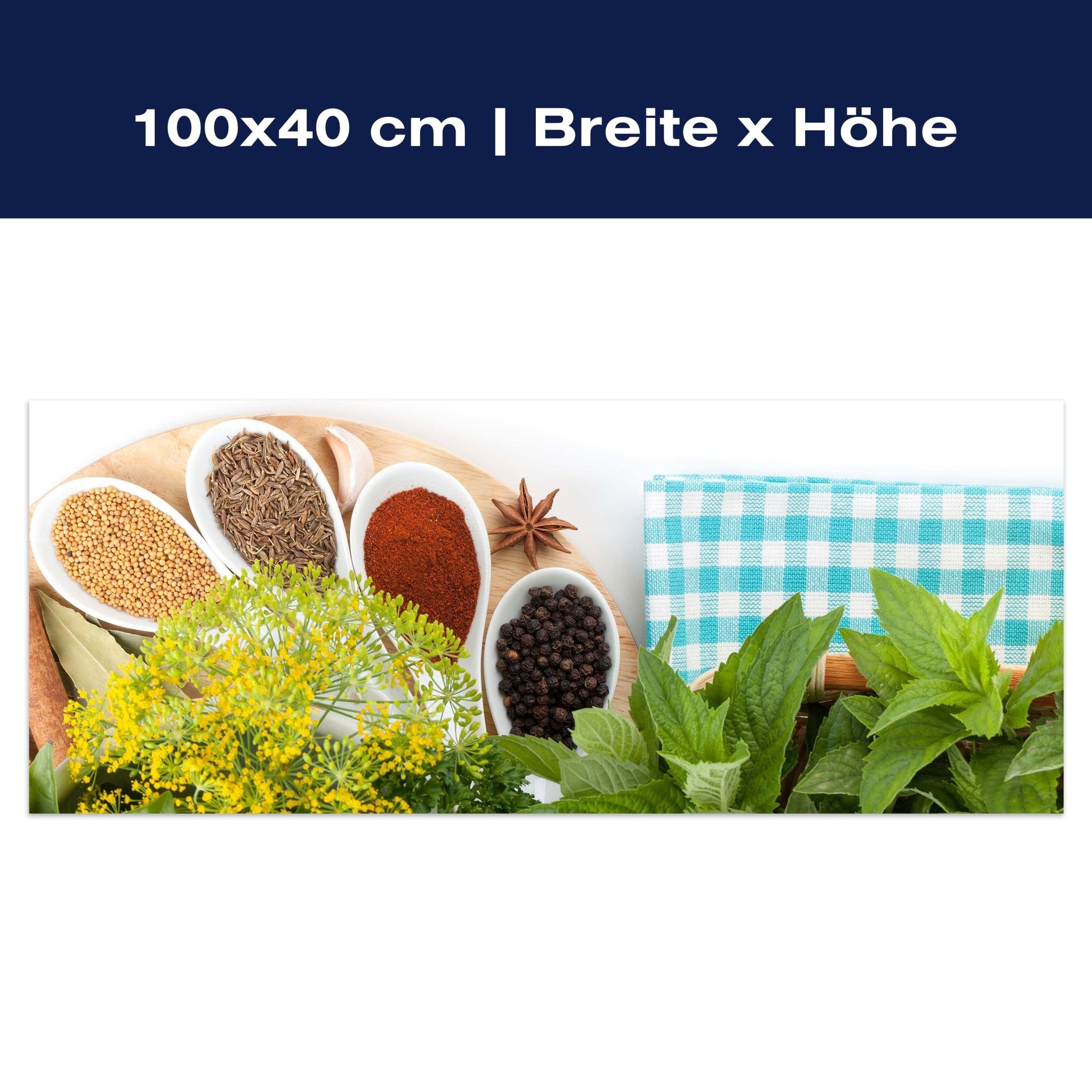 Leinwandbild Auswähl aus Bunte Kräuter und Gewürze M0981 Leinwandbild Auswähl aus Bunte Kräuter und Gewürze M0981