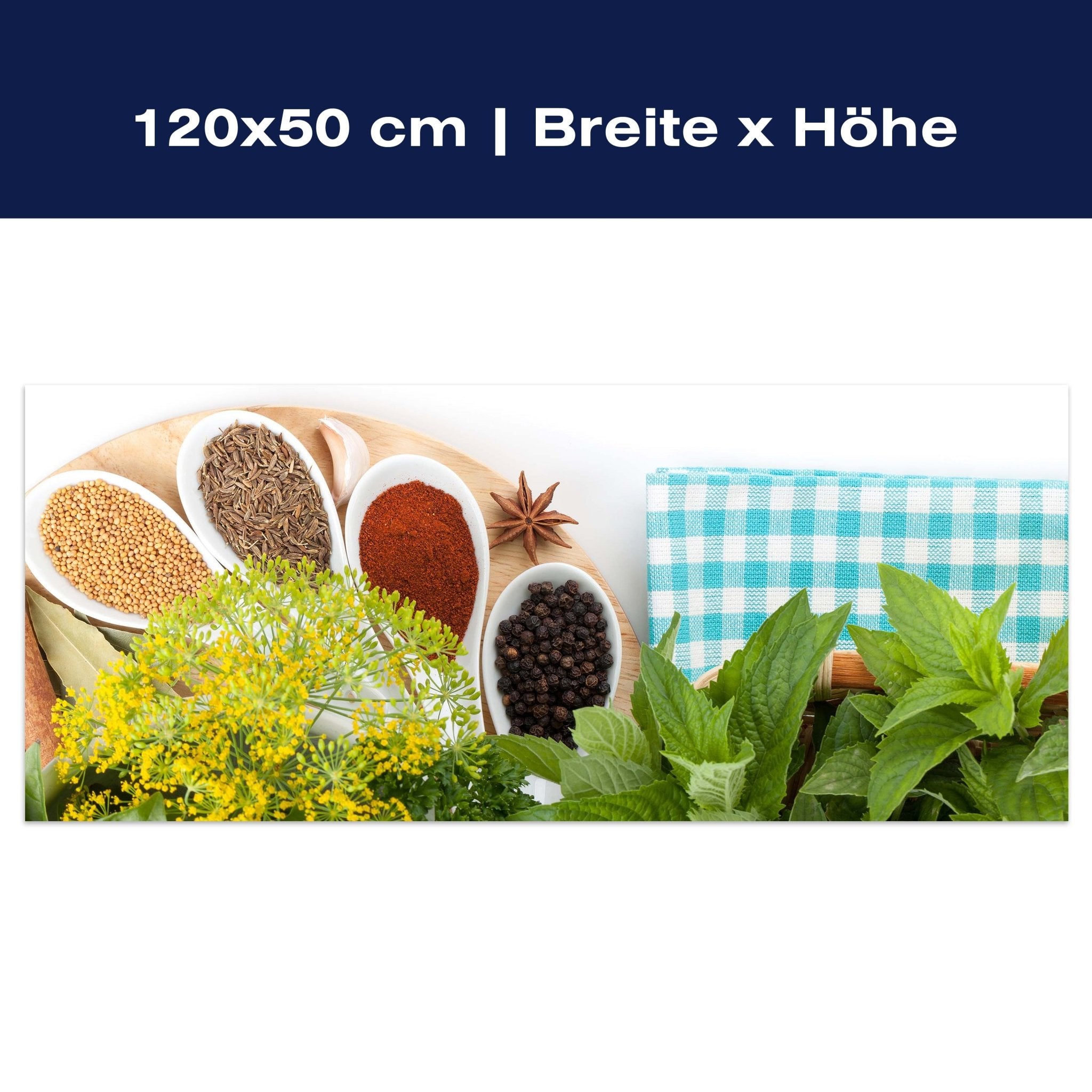 Leinwandbild Auswähl aus Bunte Kräuter und Gewürze M0981 Leinwandbild Auswähl aus Bunte Kräuter und Gewürze M0981