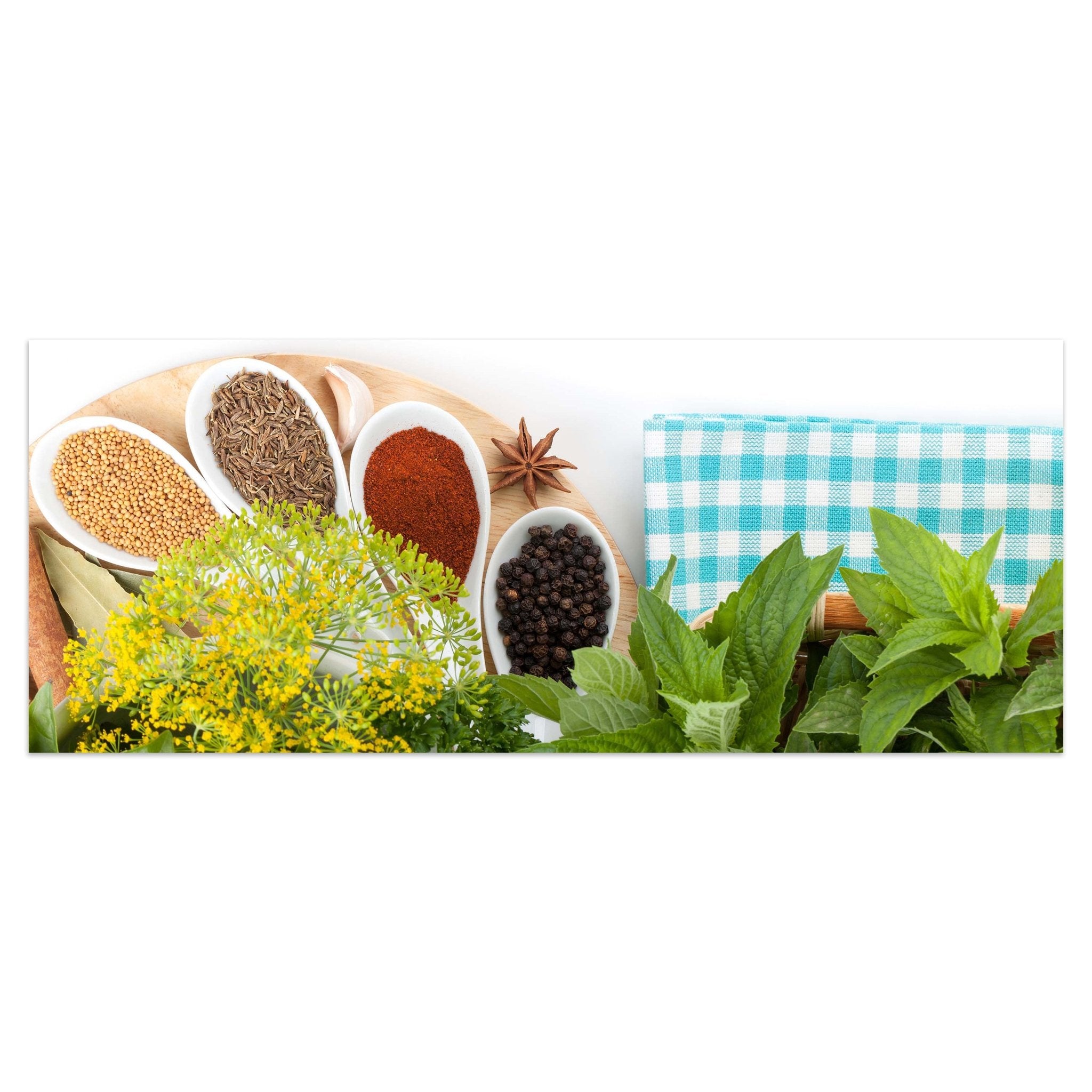 Leinwandbild Auswähl aus Bunte Kräuter und Gewürze M0981 kaufen - Bild 1 Leinwandbild Auswähl aus Bunte Kräuter und Gewürze M0981 kaufen - Bild 1