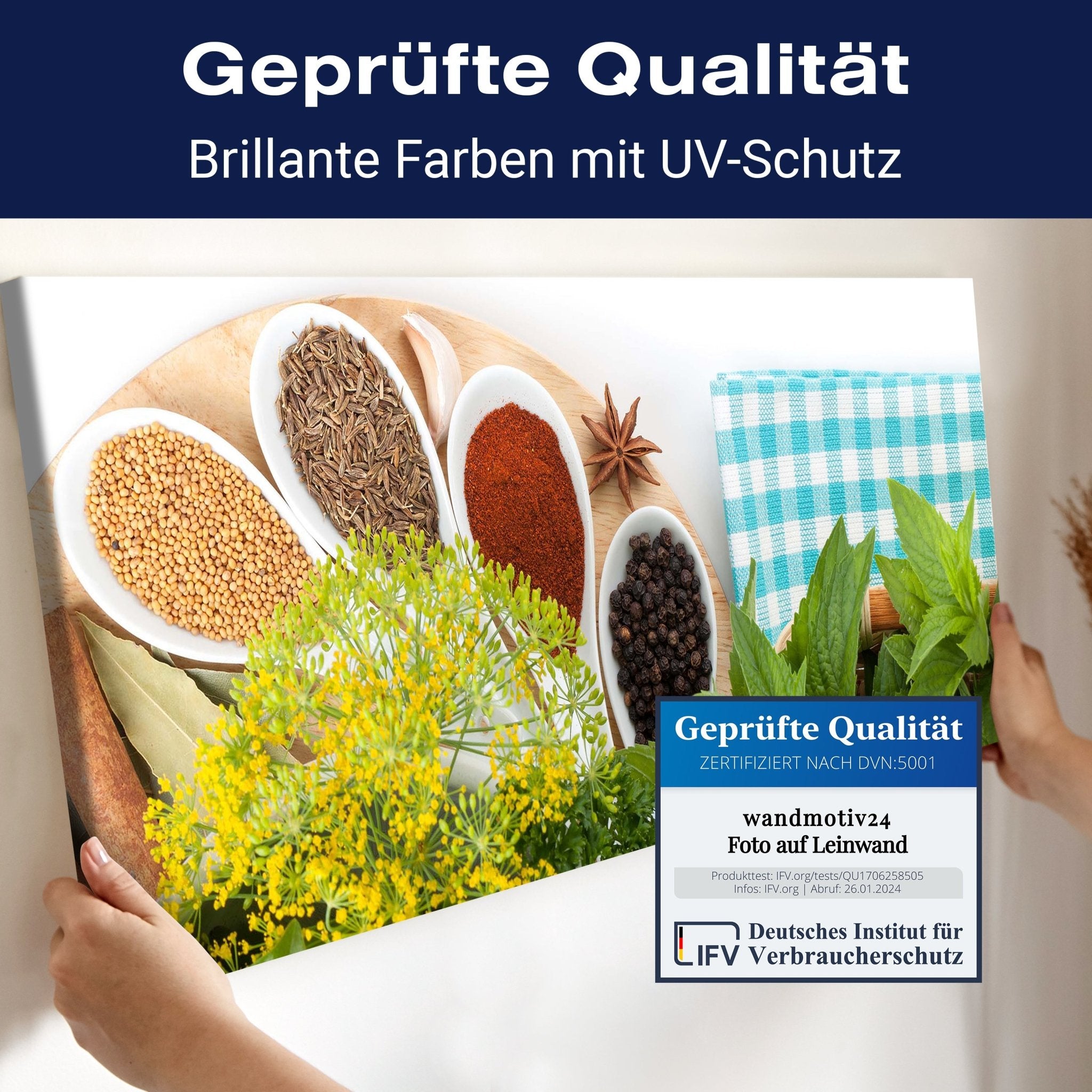 Leinwandbild Auswähl aus Bunte Kräuter und Gewürze M0981 kaufen - Bild 4 Leinwandbild Auswähl aus Bunte Kräuter und Gewürze M0981 kaufen - Bild 4