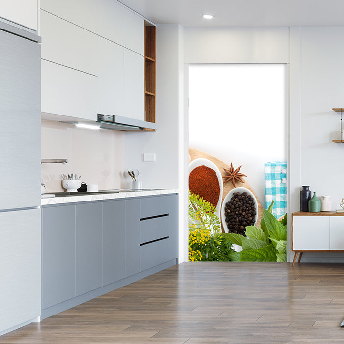 Türtapete Auswähl aus Bunte Kräuter und Gewürze M0981 - Bild 1 Türtapete Auswähl aus Bunte Kräuter und Gewürze M0981 - Bild 1